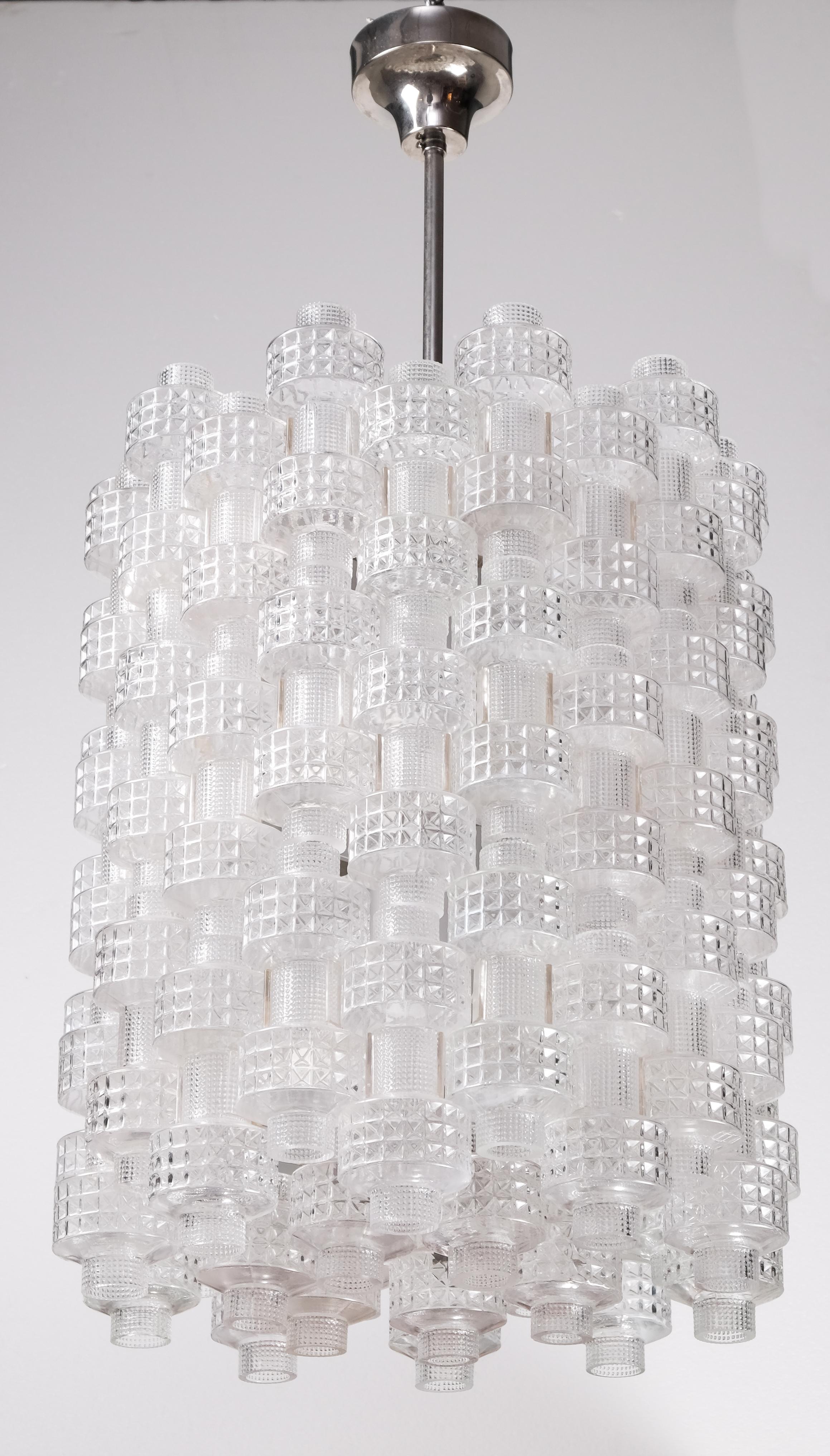 Glass Large Chandelier Model Festival by Gert Nyström, 1960s For Sale