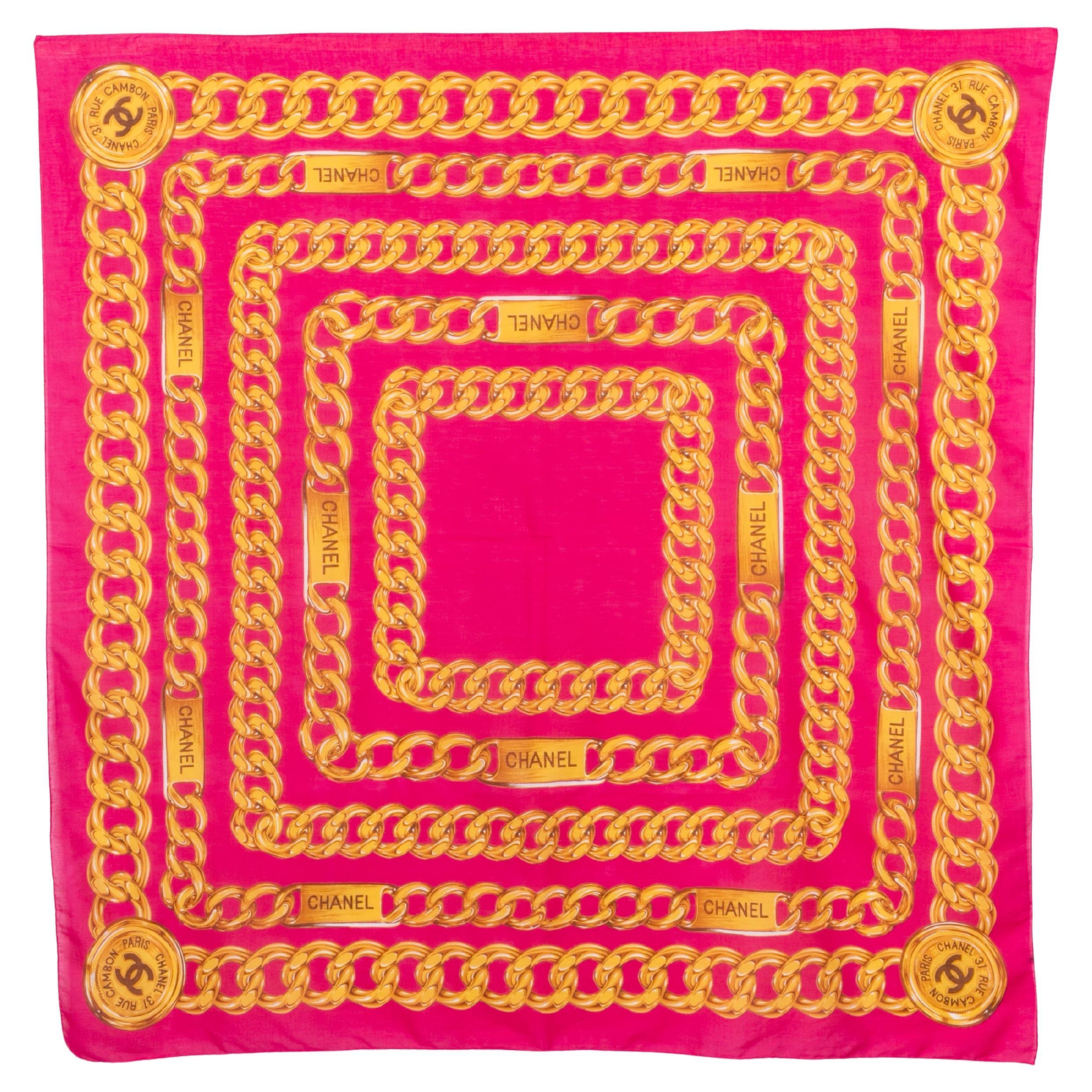 Large Chanel scarf For Sale