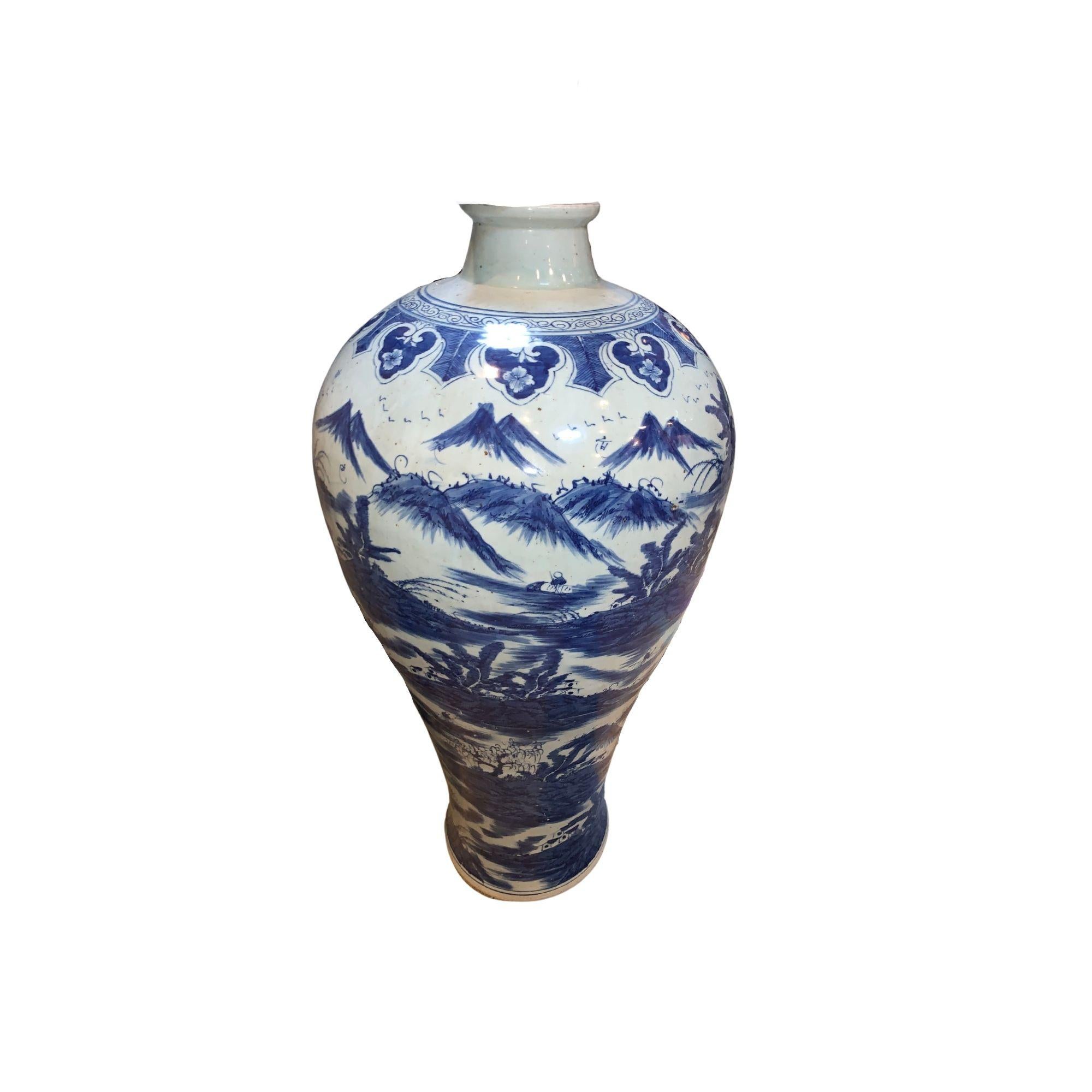 19th Century Large Chang Dynasty Porcelain Vases For Sale