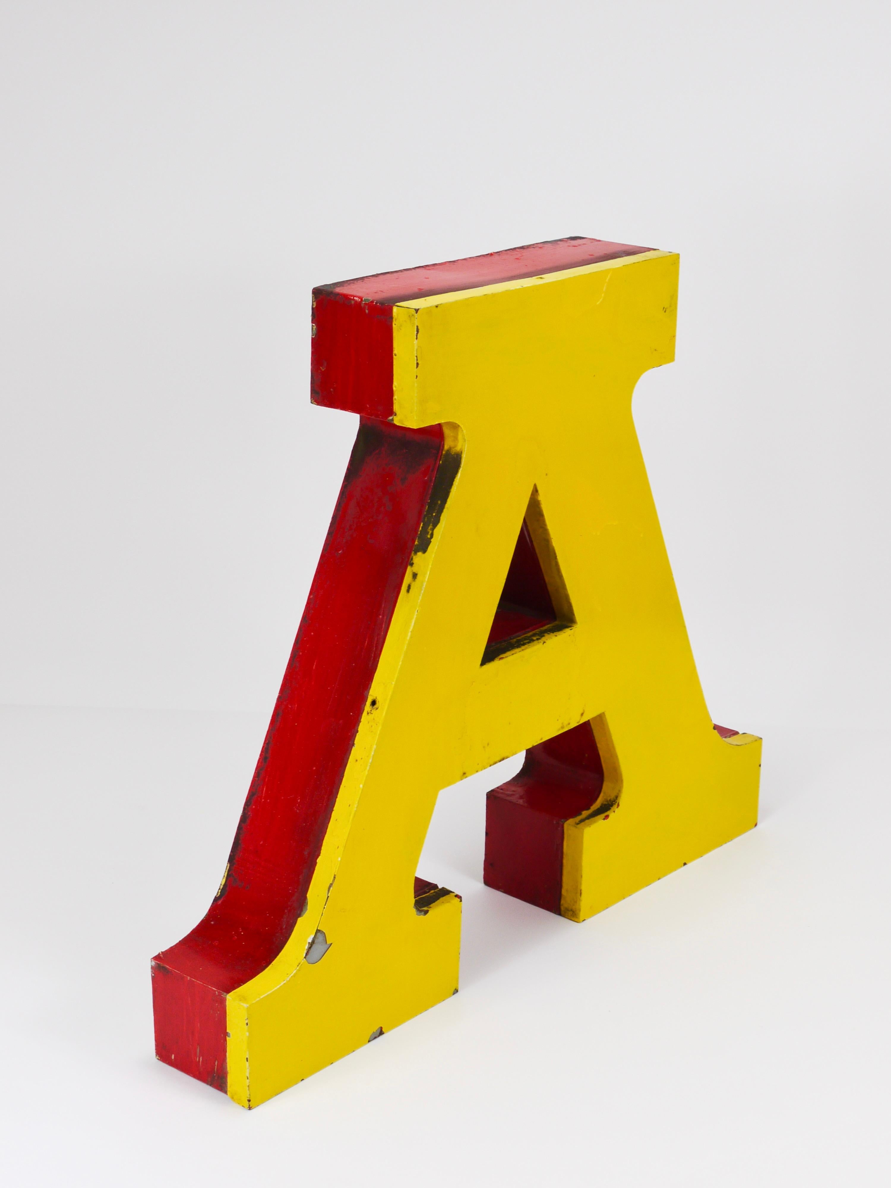 Large Channel Letter A Circus Lettering Advertising Sign from the the 1960s For Sale 2