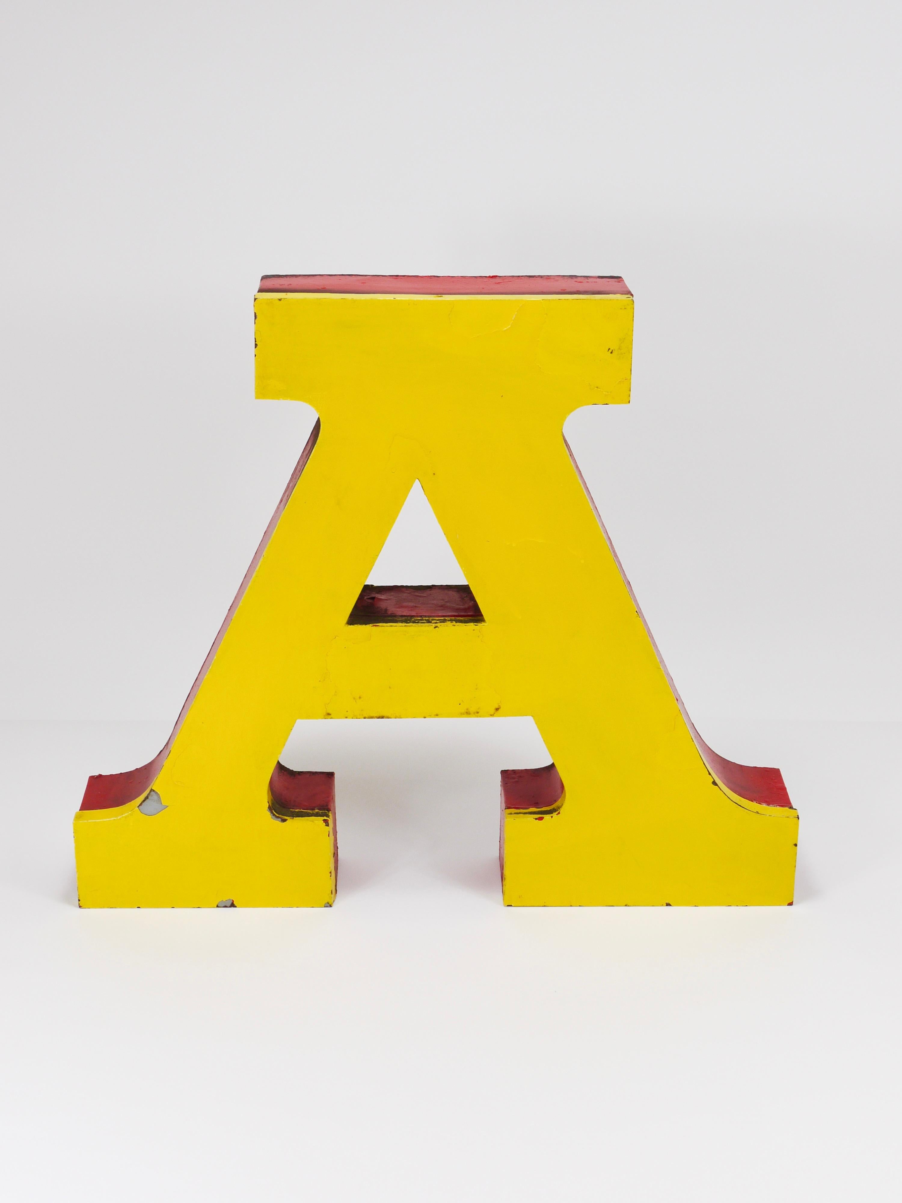 Large Channel Letter A Circus Lettering Advertising Sign from the the 1960s For Sale 3
