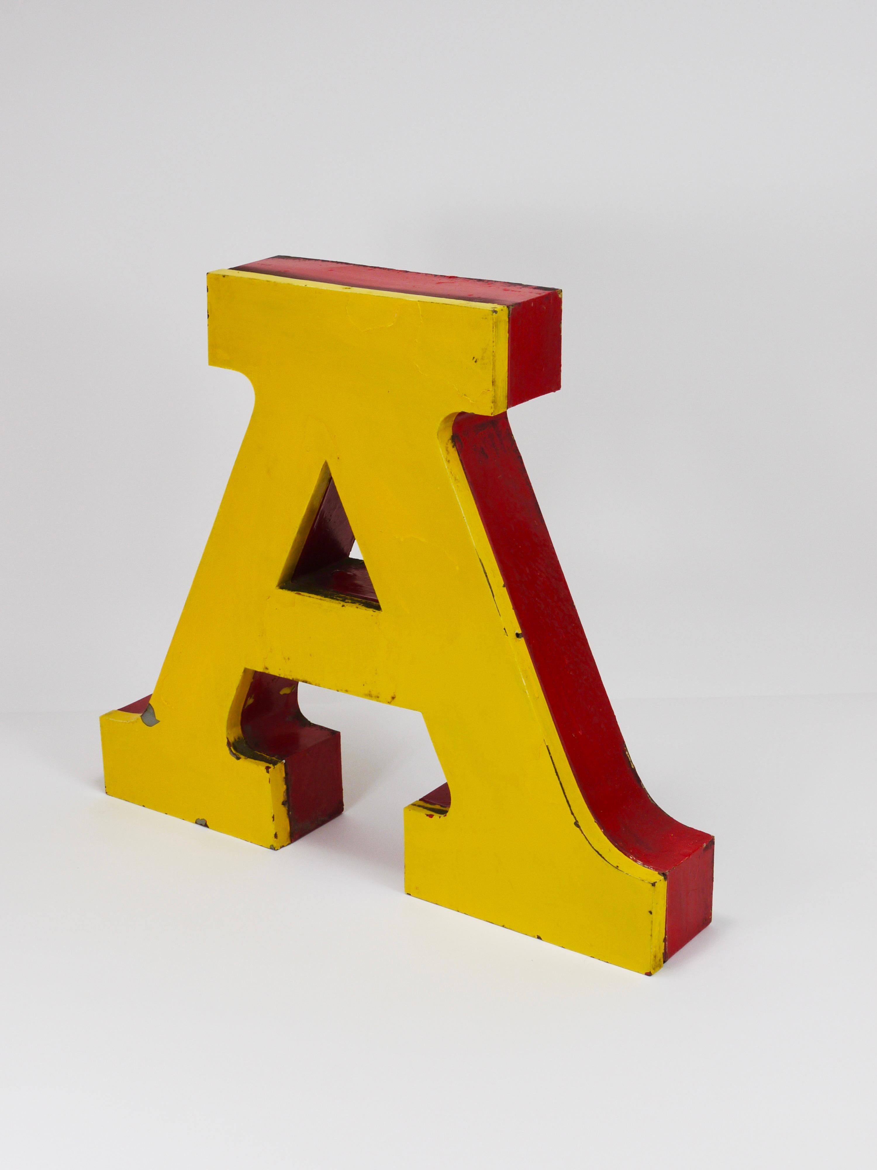 Large Channel Letter A Circus Lettering Advertising Sign from the the 1960s For Sale 4