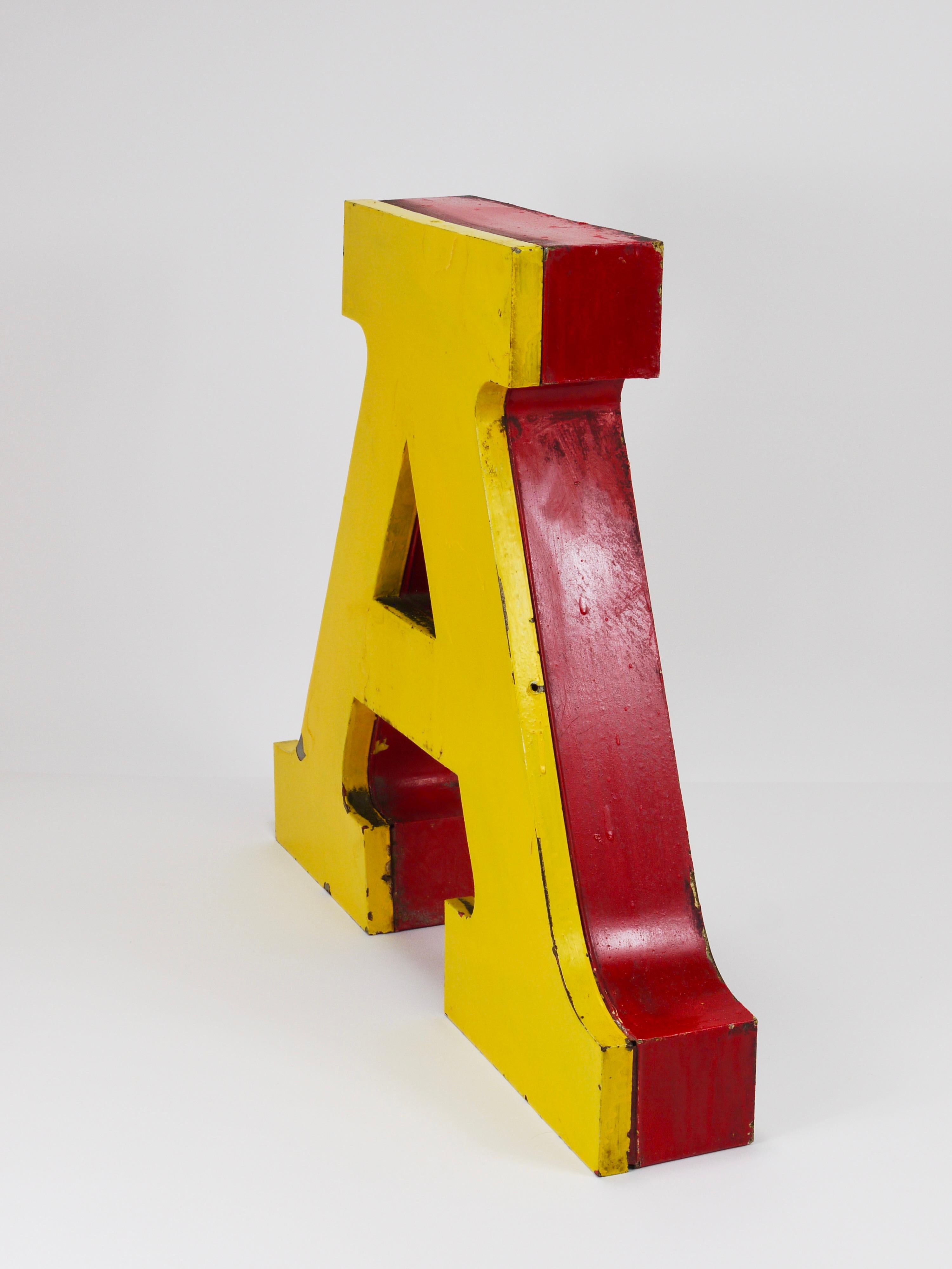 Large Channel Letter A Circus Lettering Advertising Sign from the the 1960s For Sale 5