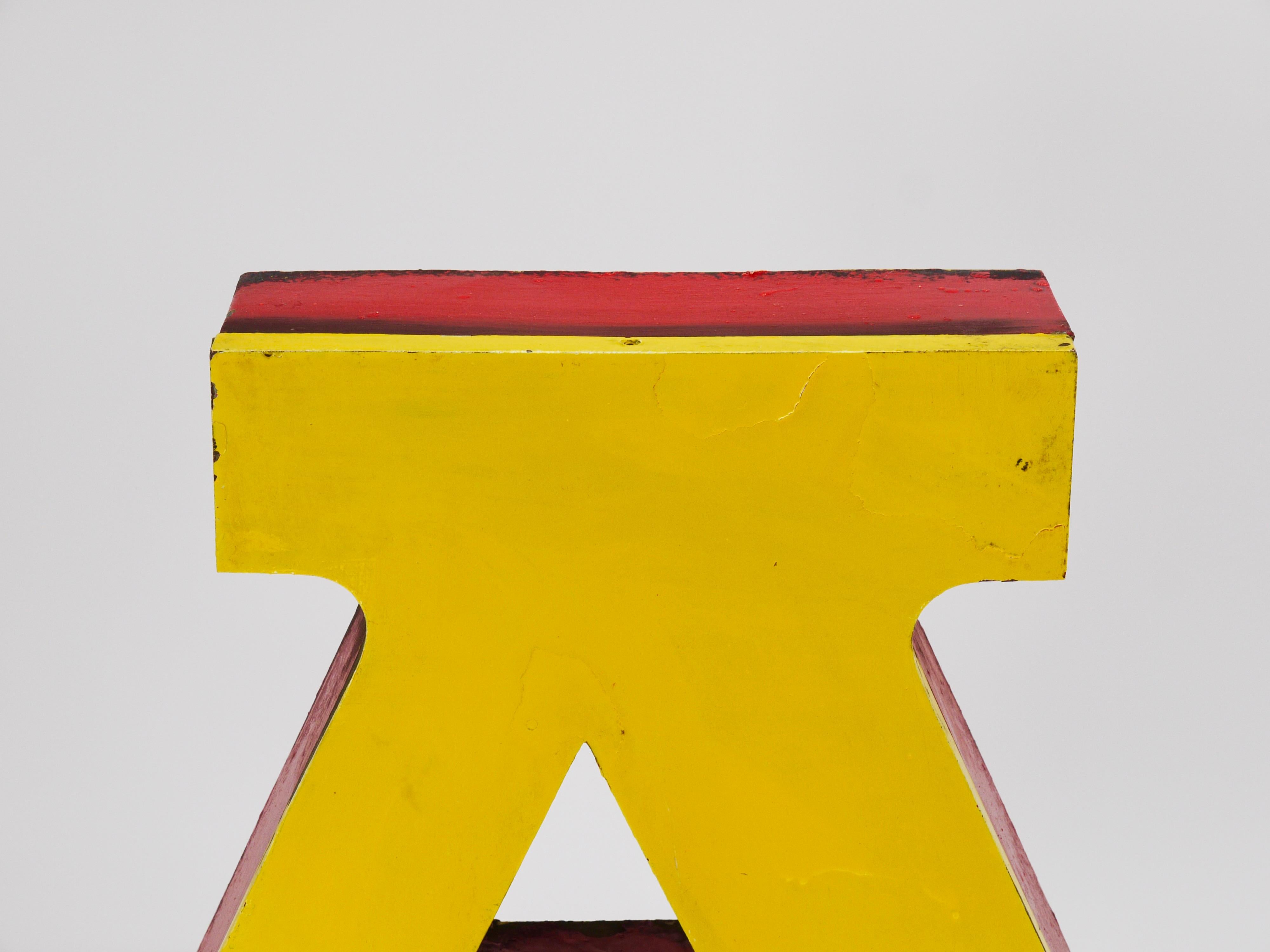 Large Channel Letter A Circus Lettering Advertising Sign from the the 1960s For Sale 6