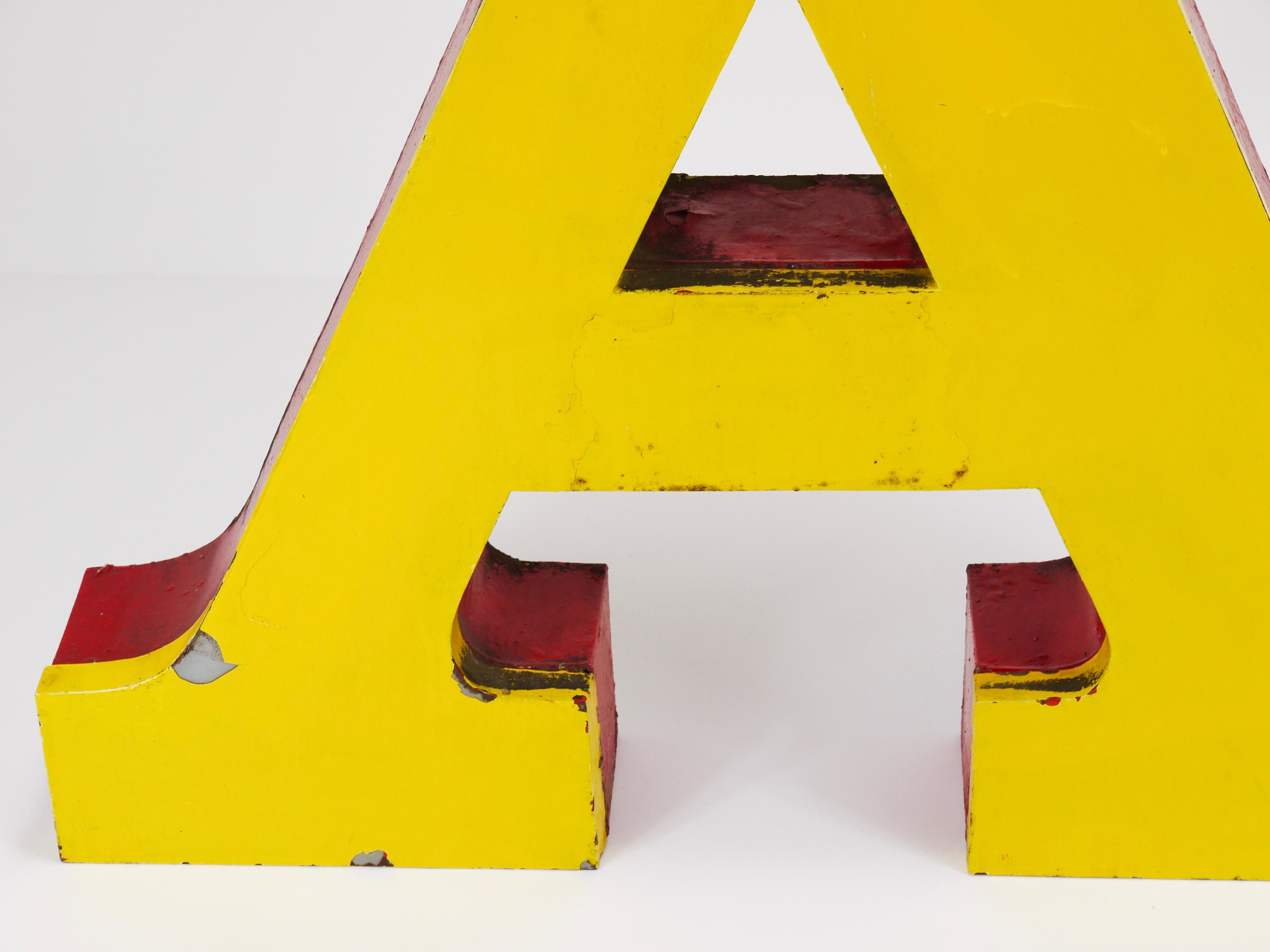 Large Channel Letter A Circus Lettering Advertising Sign from the the 1960s For Sale 7