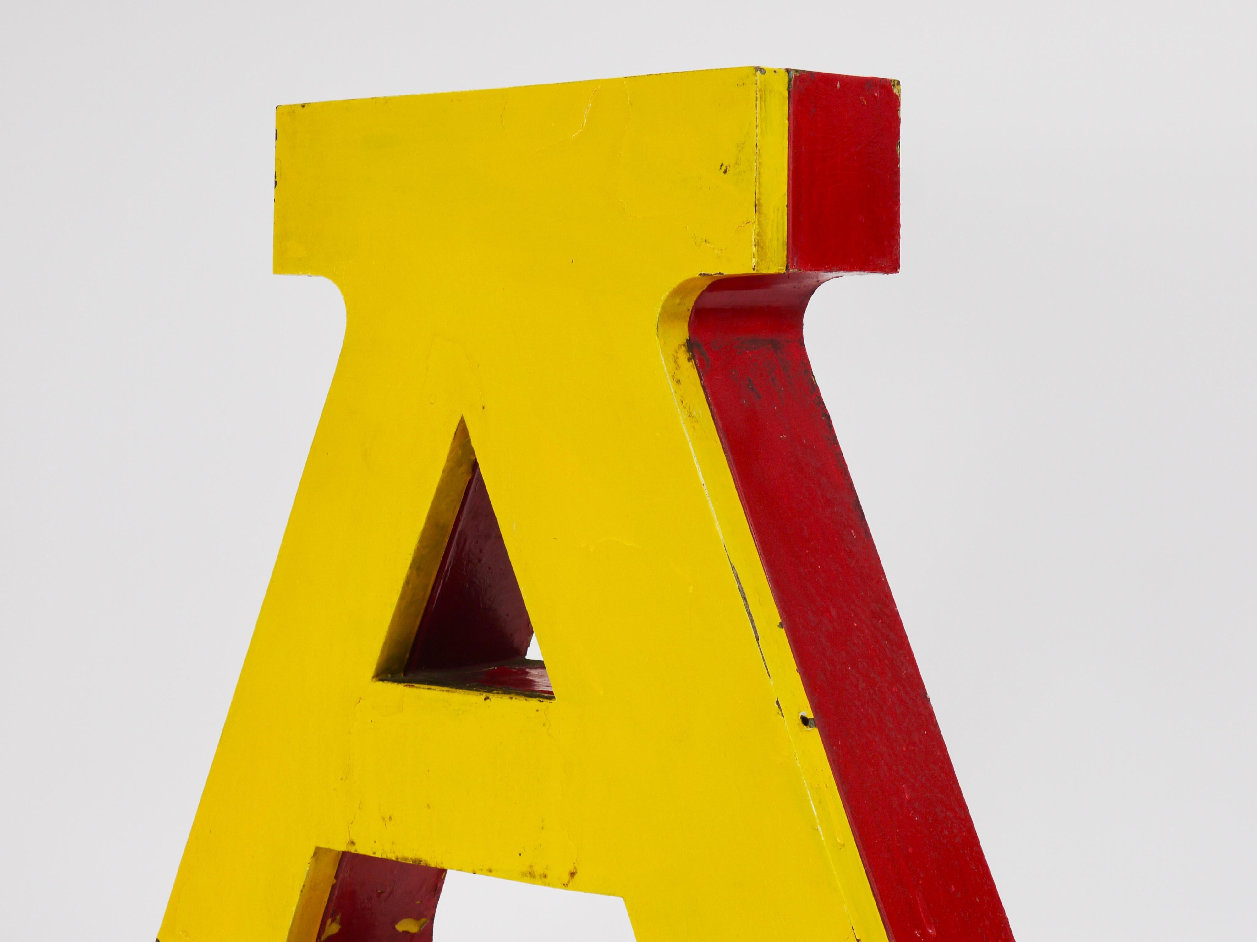 Large Channel Letter A Circus Lettering Advertising Sign from the the 1960s For Sale 9