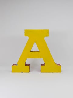 Large Channel Letter A Circus Lettering Advertising Sign from the the 1960s