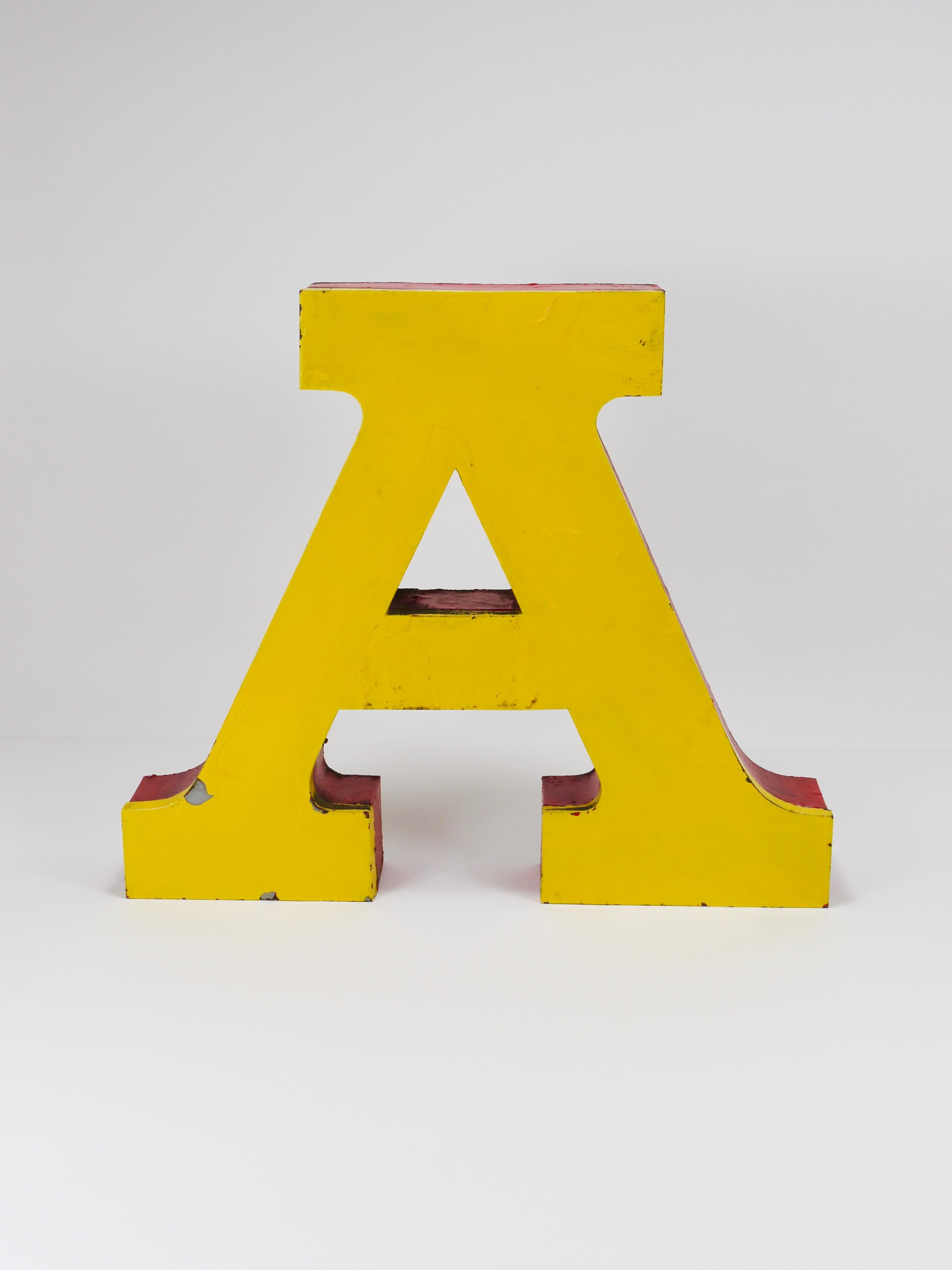 20th Century Large Channel Letter A Circus Lettering Advertising Sign from the the 1960s For Sale
