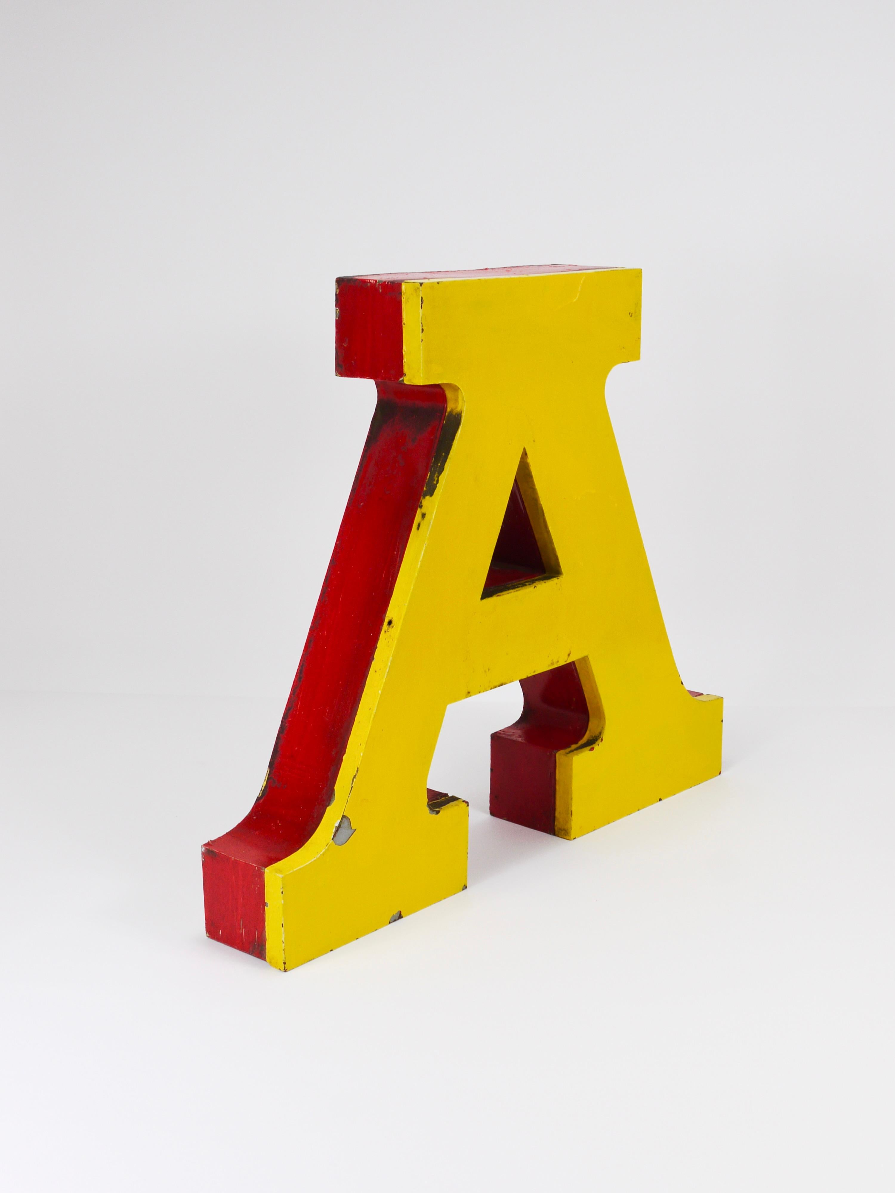 Large Channel Letter A Circus Lettering Advertising Sign from the the 1960s For Sale 1