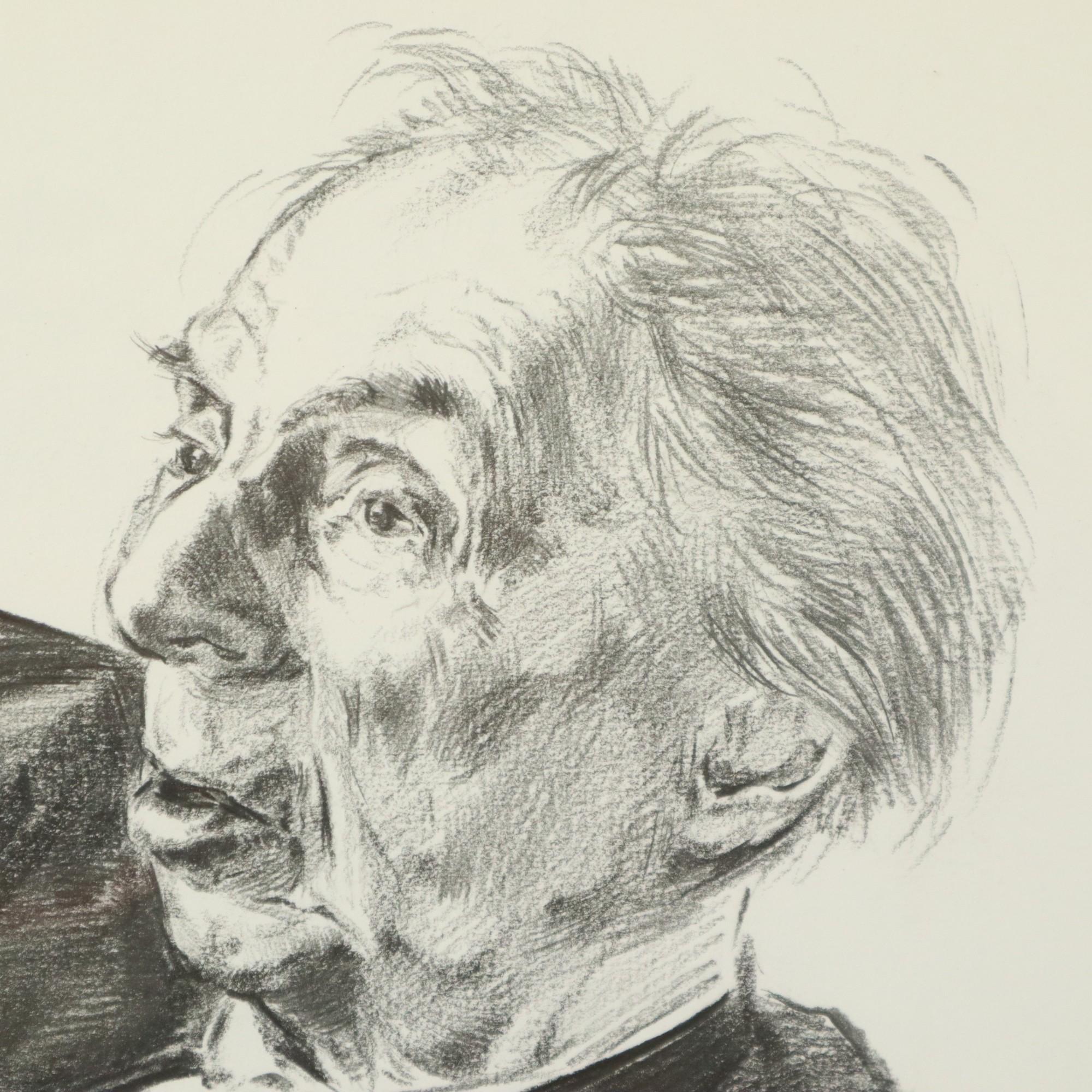 Grand dessin de juré pliant au fusain Driesschaert 1974 en vente 3
