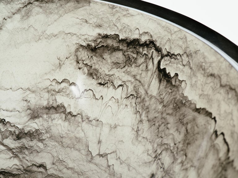 Large Charcoal Resin Pedestal Bowl For Sale at 1stdibs