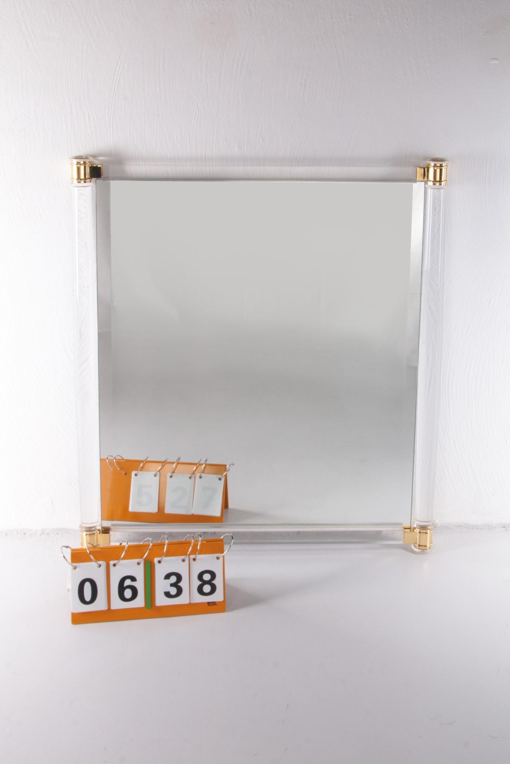 Large Charles Hollis Jones Plexiglass wall mirror, 1970 USA For Sale 2