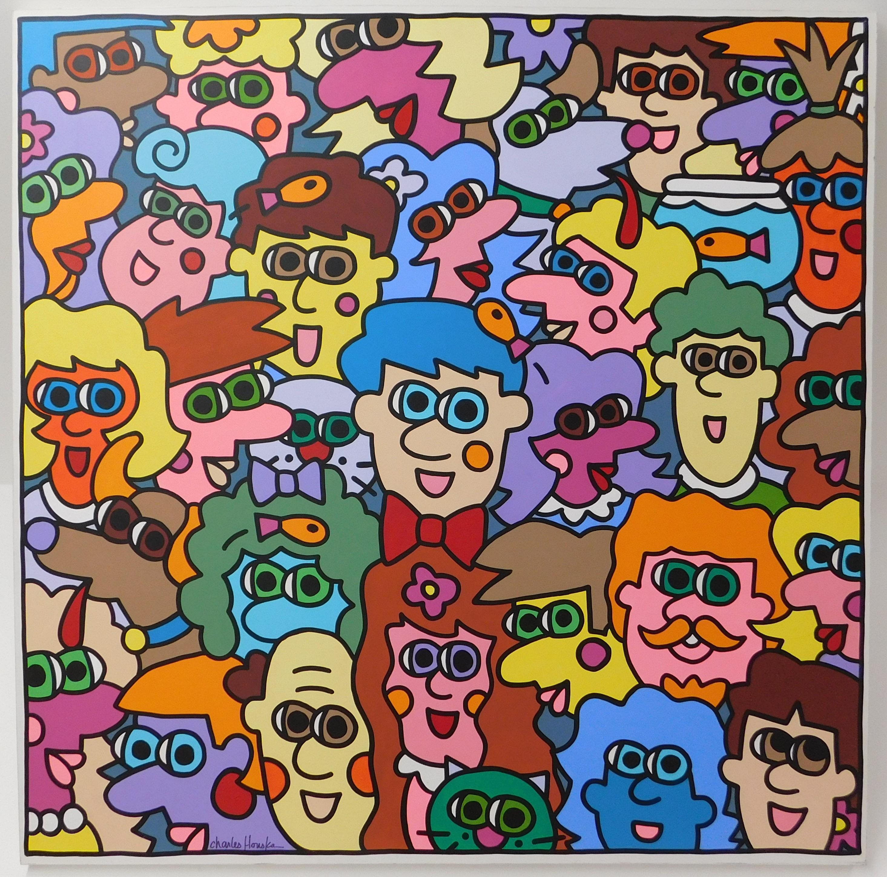 American Large Charles Houska Original Acrylic on Canvas Painting