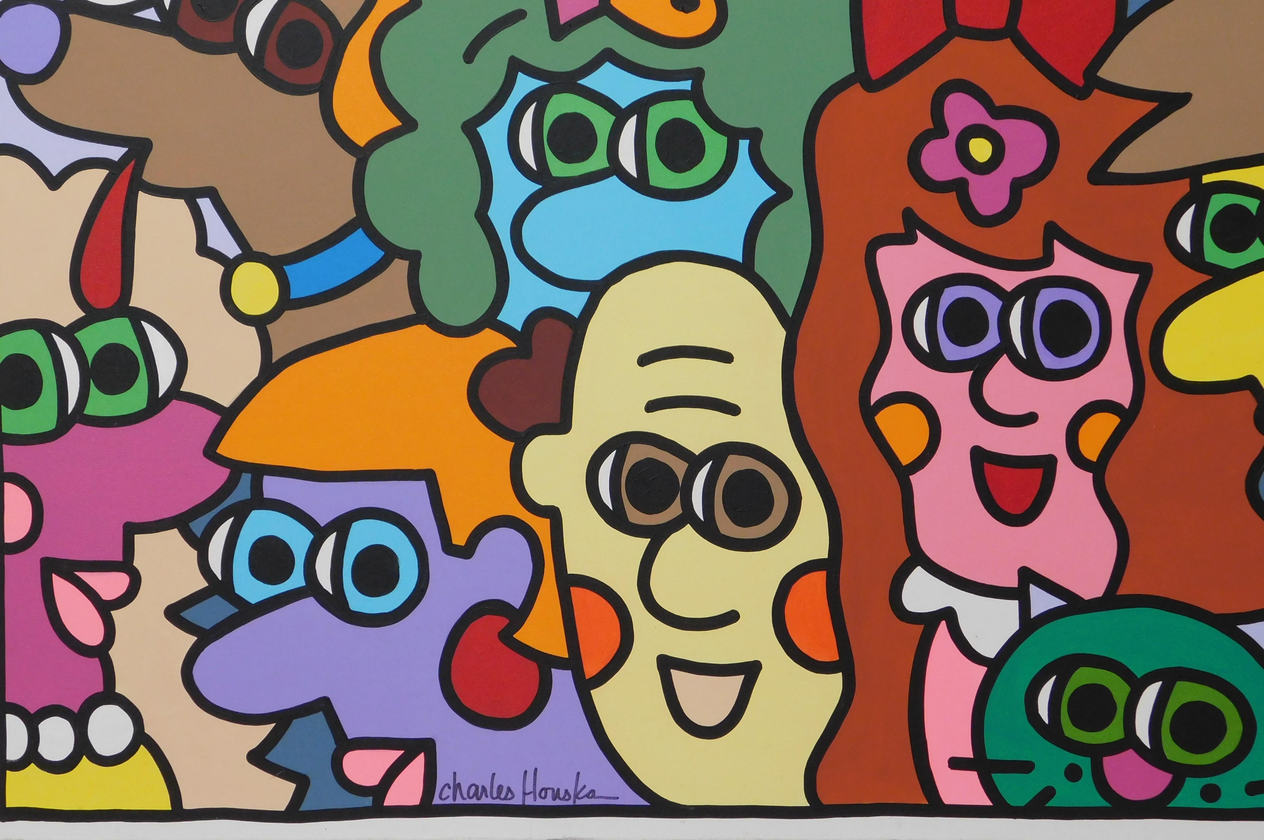 Large Charles Houska Original Acrylic on Canvas Painting In Excellent Condition In Hamilton, Ontario