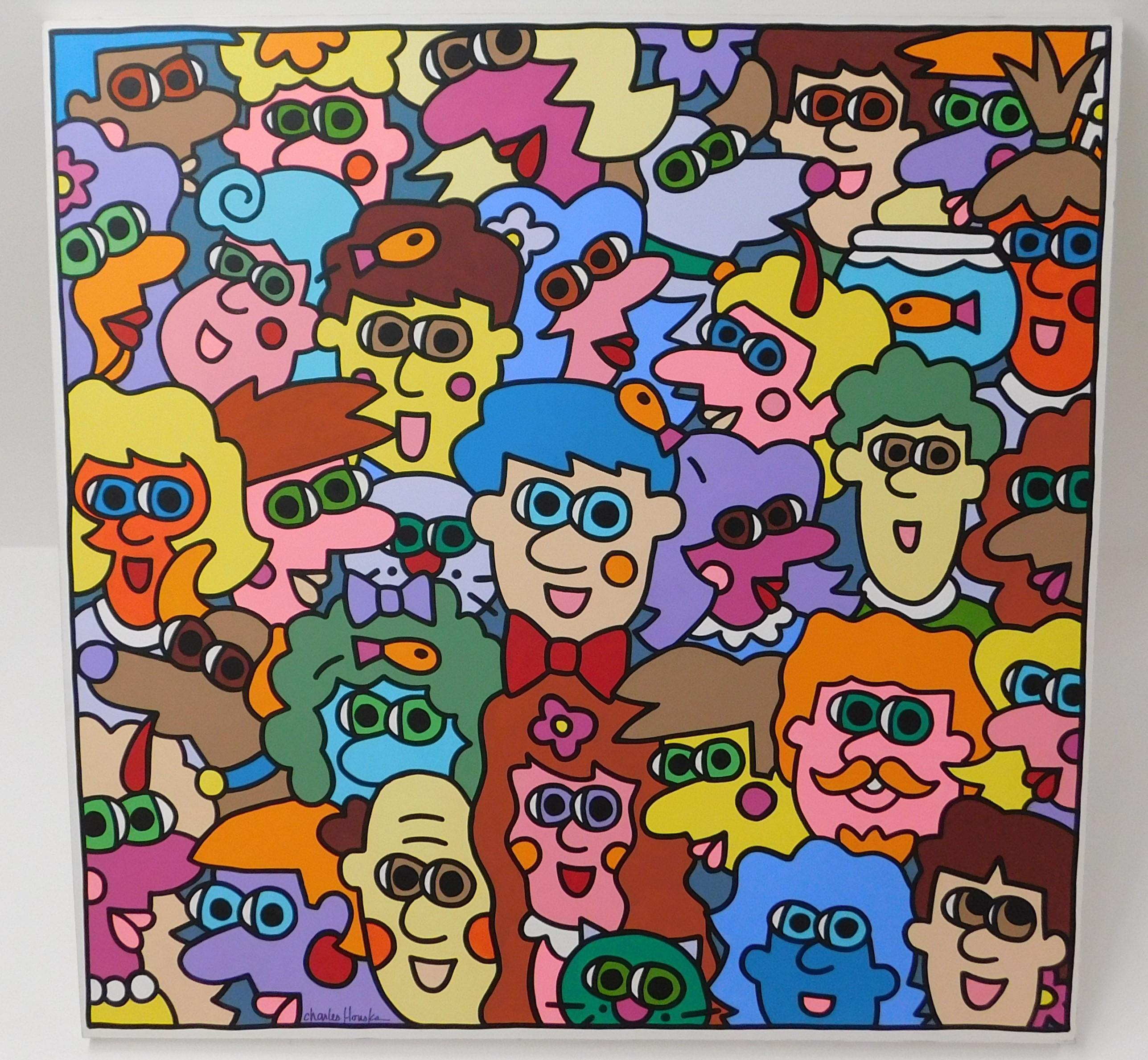 Contemporary Large Charles Houska Original Acrylic on Canvas Painting