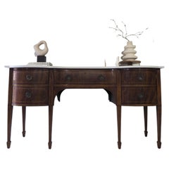 Large Charles III Mahogany Sideboard with Marble