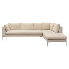 Large Charles Sectional in Woven Linen, Antonio Citterio for B&B Italia