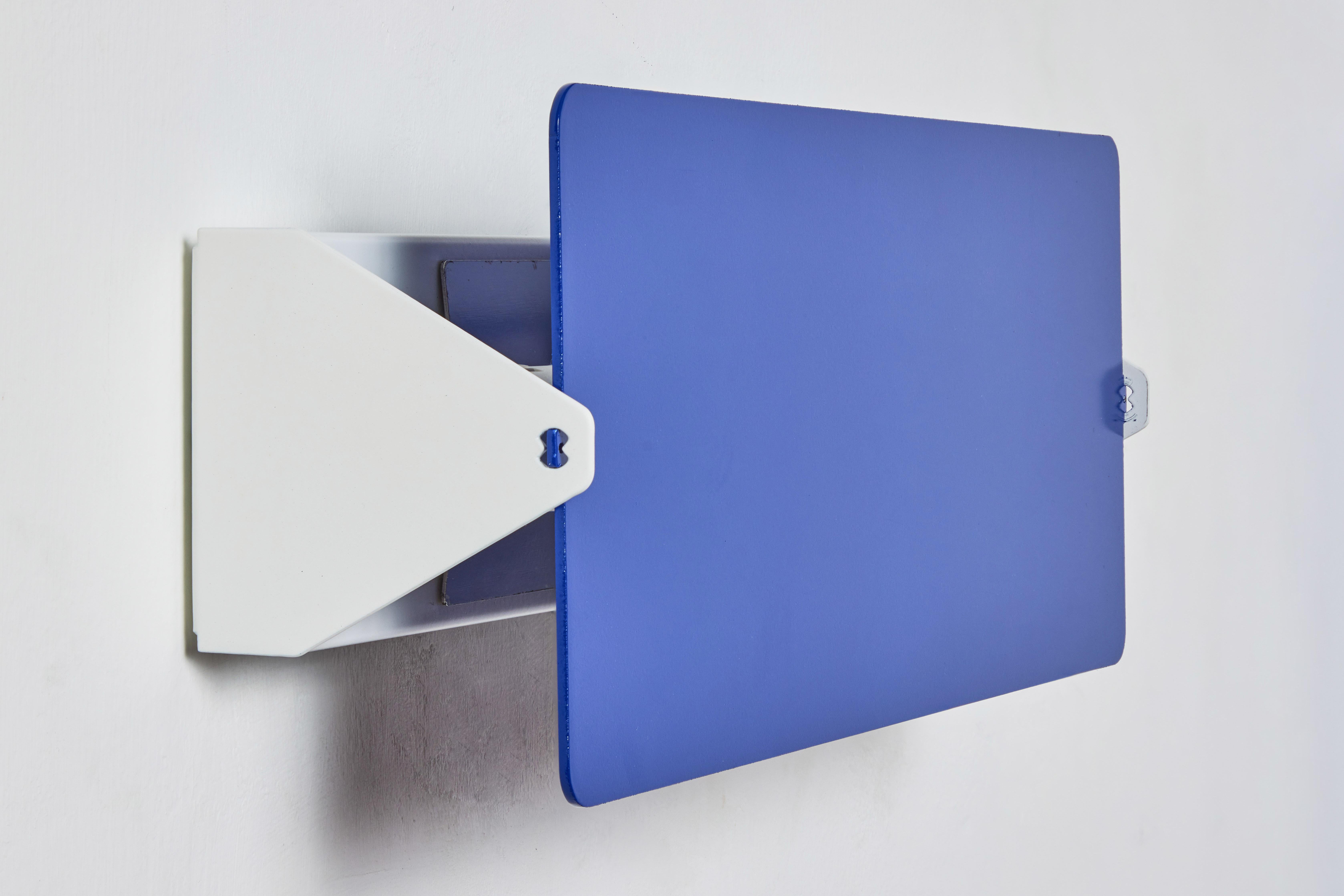 Large Charlotte Perriand 'Applique À Volet Pivotant Double' Wall Light in Blue For Sale 2