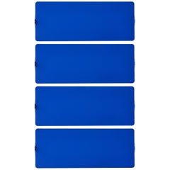 Large Charlotte Perriand 'Applique À Volet Pivotant Double' Blue Wall Lights