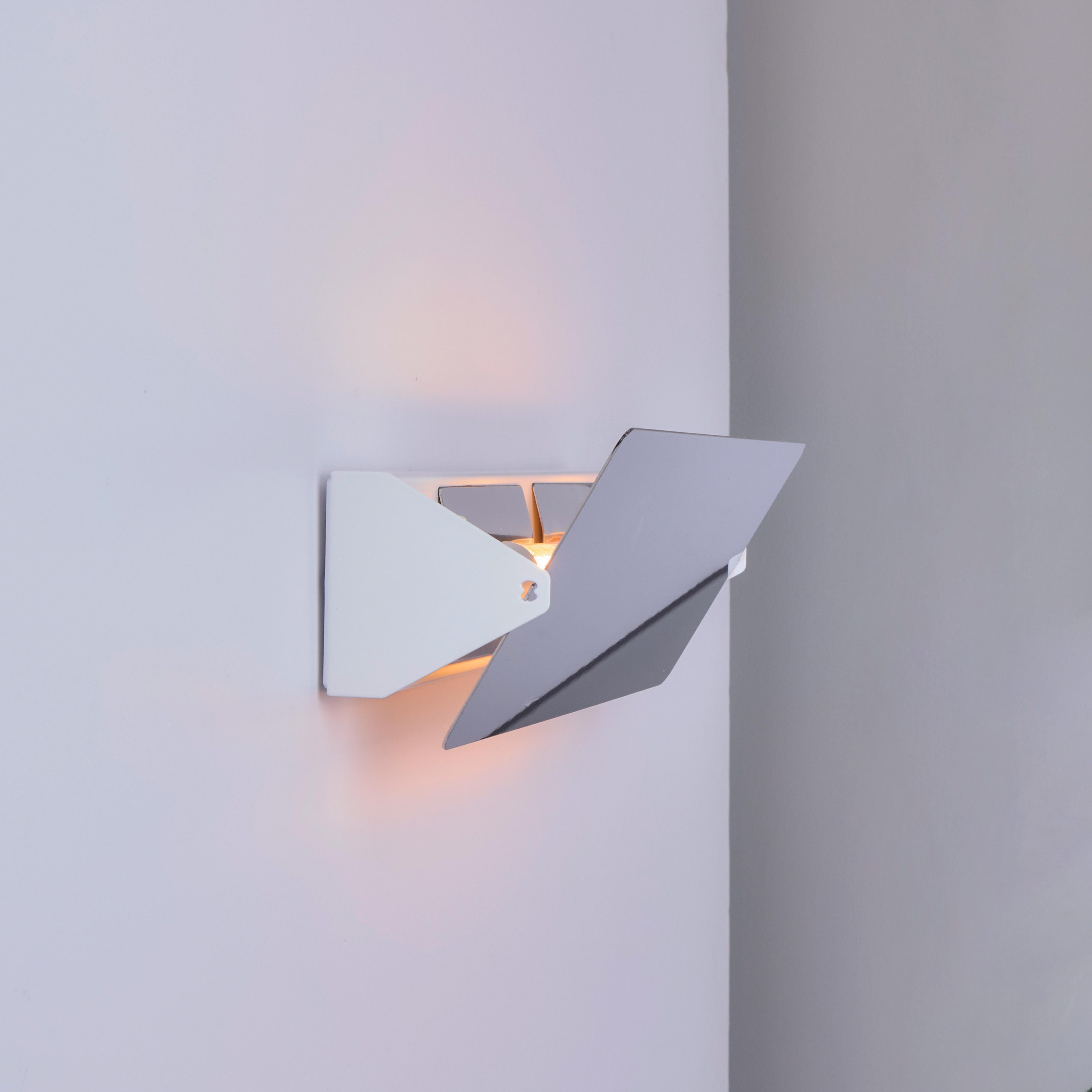 Anodized Large Charlotte Perriand 'Applique À Volet Pivotant Double' Mirrored Wall Light For Sale