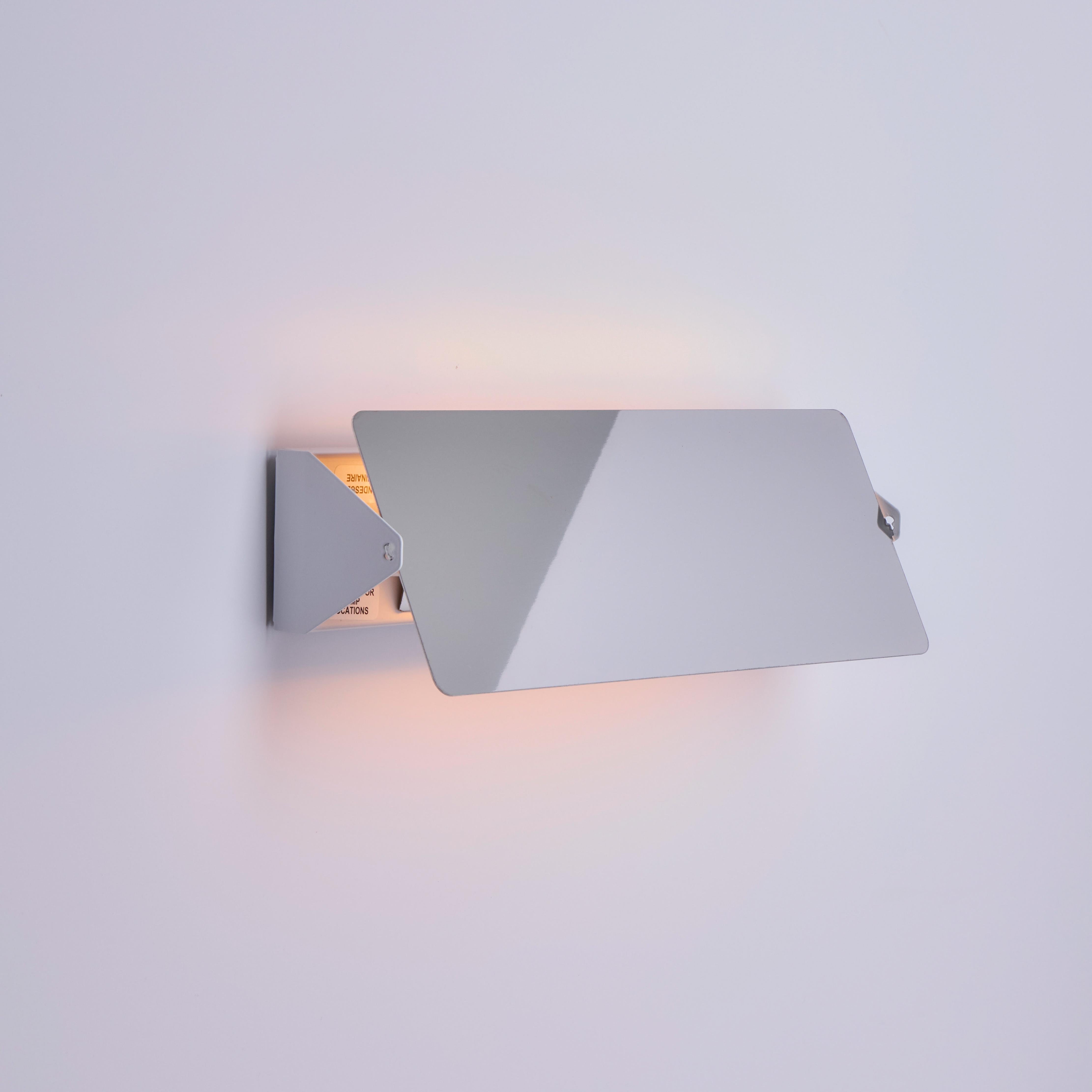 Contemporary Large Charlotte Perriand 'Applique À Volet Pivotant Double' Mirrored Wall Light For Sale