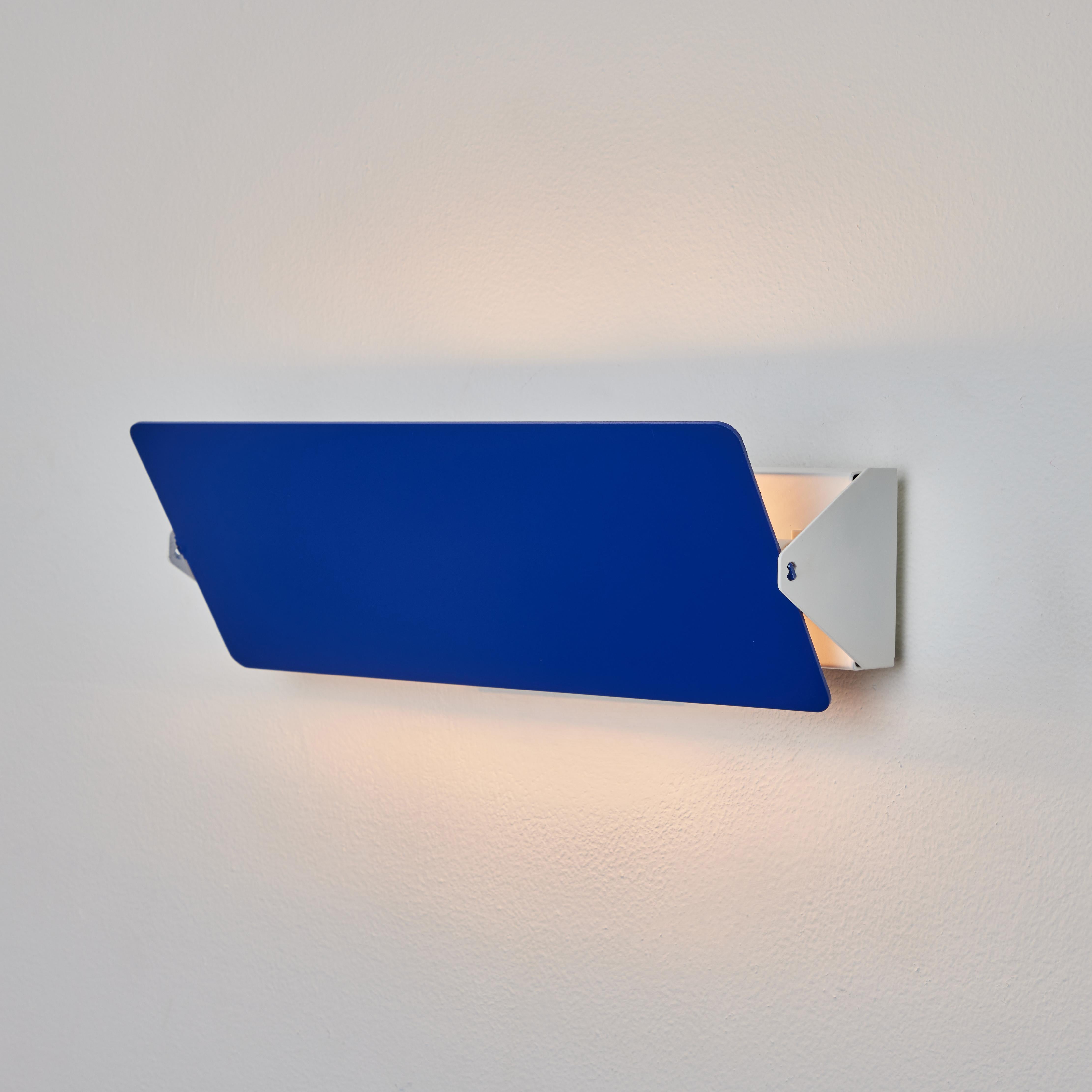 Large Charlotte Perriand 'Applique À Volet Pivotant Double' Wall Light in Blue For Sale 5