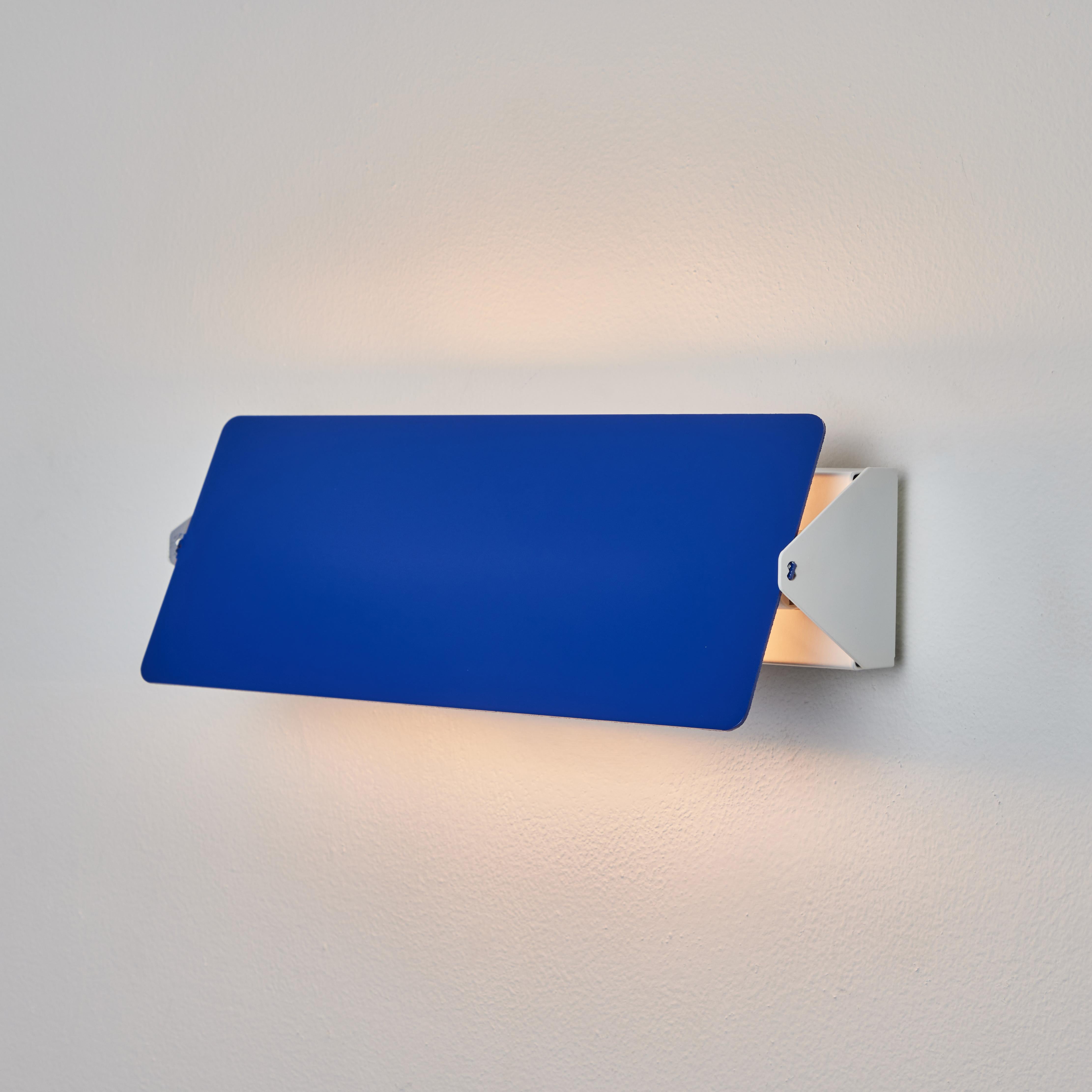 Large Charlotte Perriand 'Applique À Volet Pivotant Double' Wall Light in Blue For Sale 6
