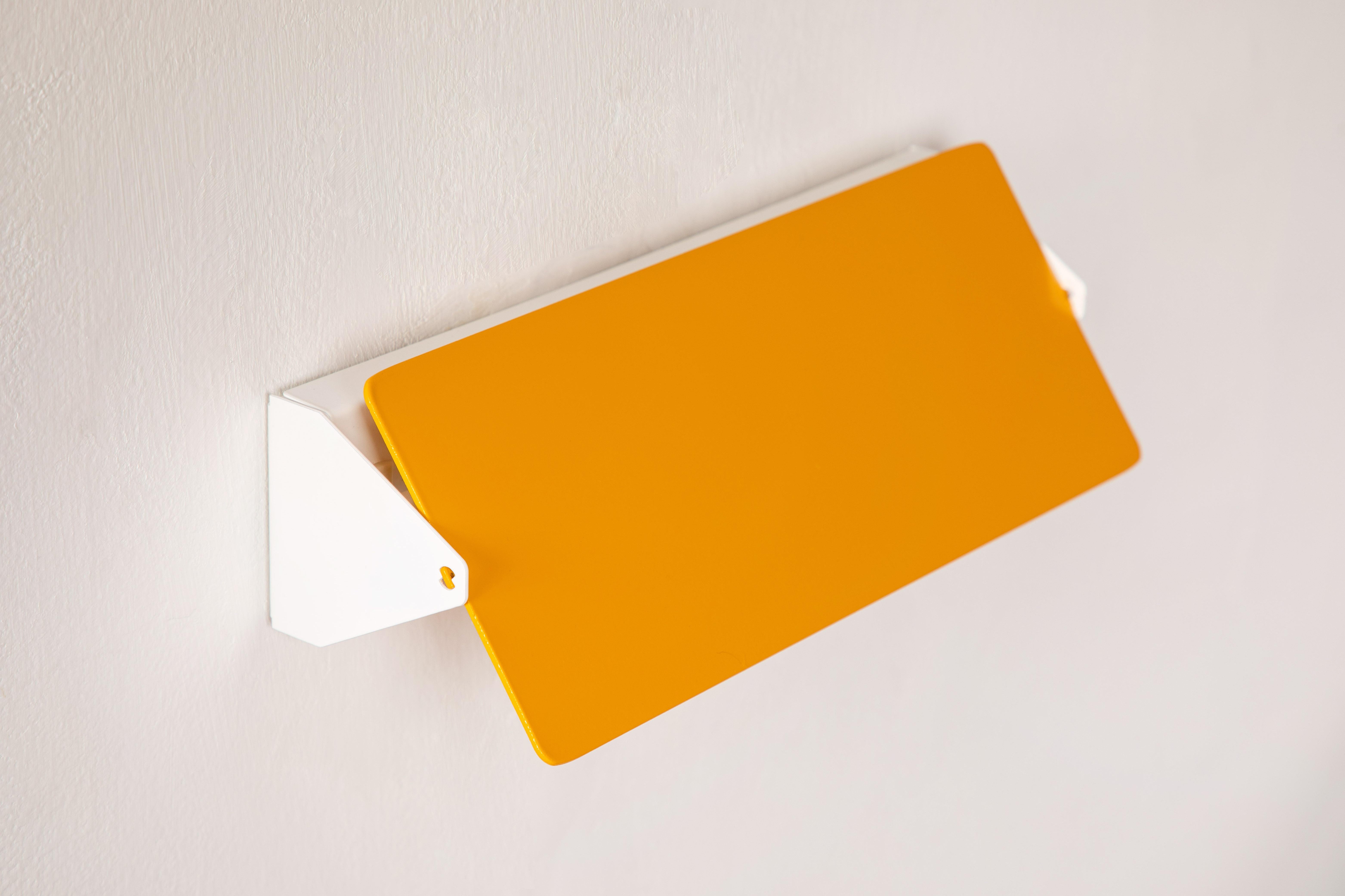 Aluminum Large Charlotte Perriand 'Applique À Volet Pivotant Double' Yellow Wall Light For Sale