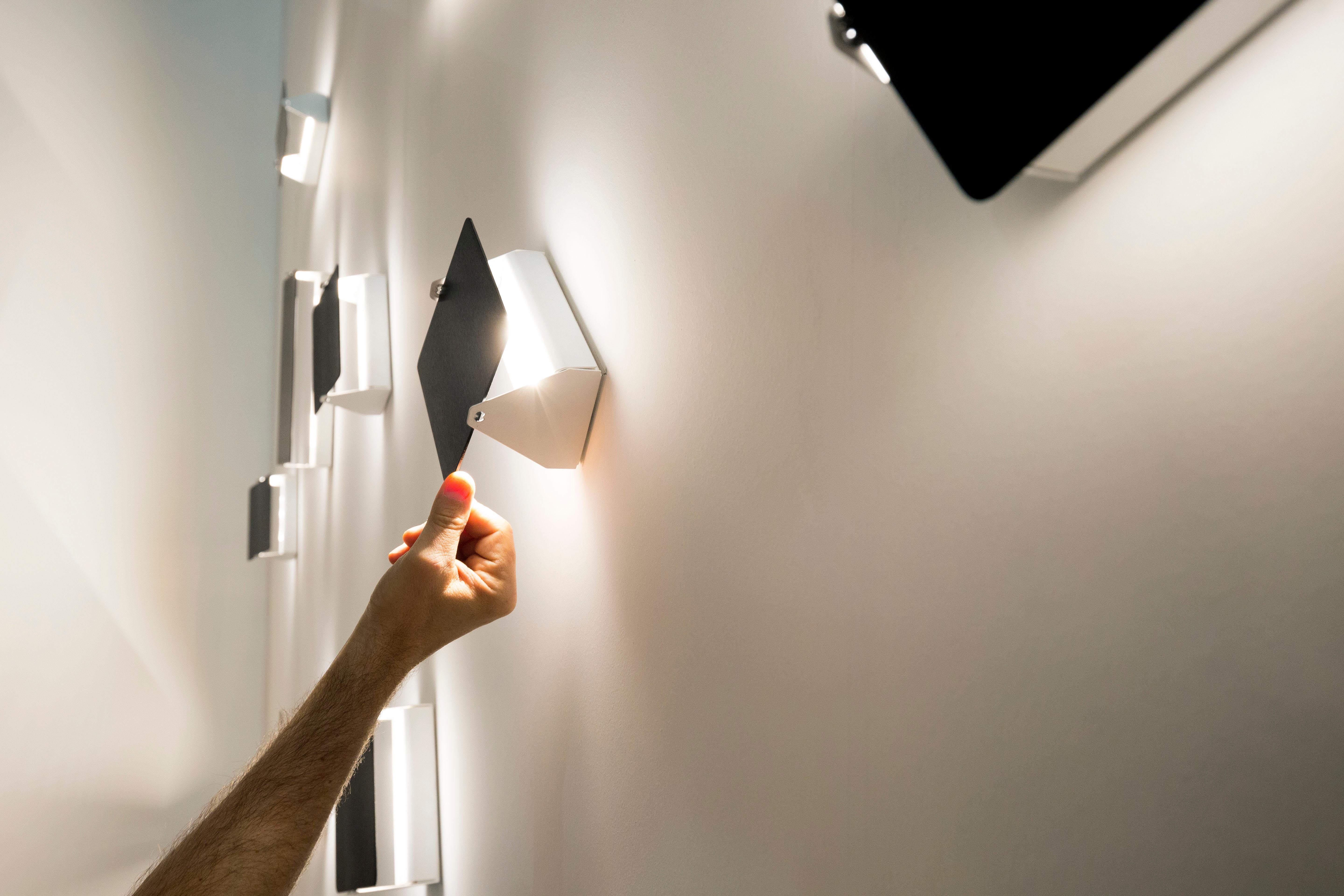 Large Charlotte Perriand 'Applique À Volet Pivotant Plié' Wall Light in Aluminum For Sale 7