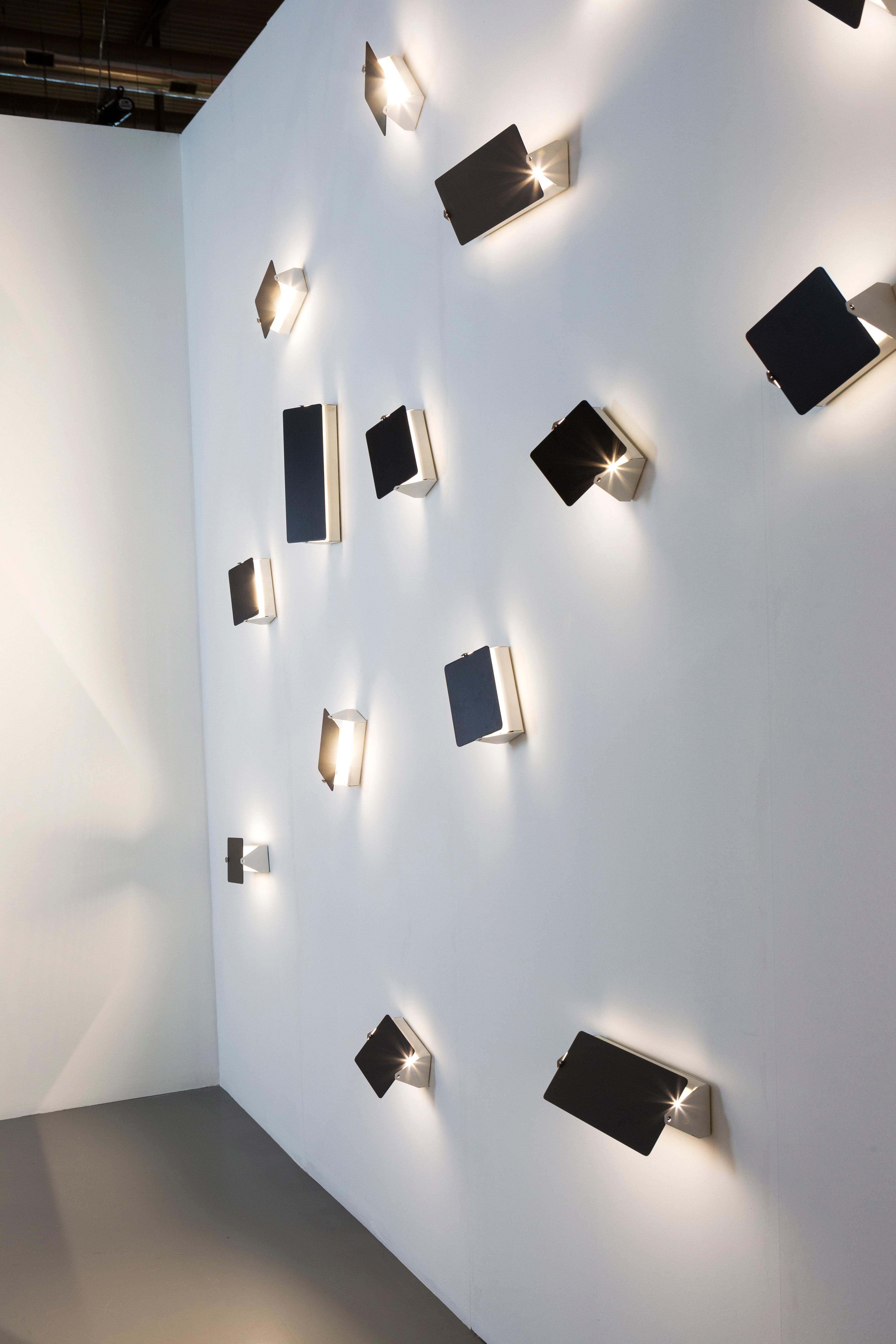 Large Charlotte Perriand 'Applique À Volet Pivotant Plié' Wall Light in Black For Sale 7