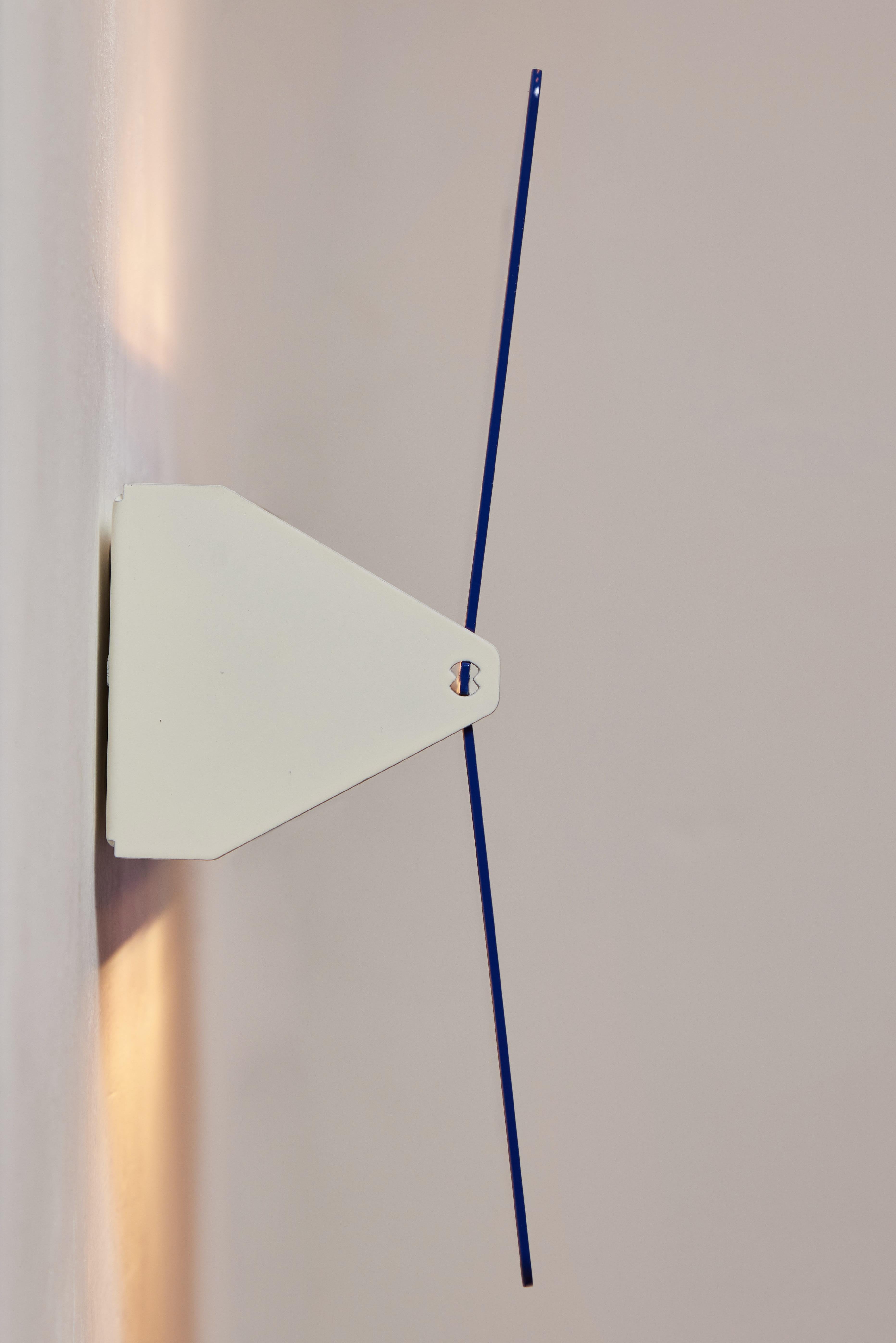 Painted Large Charlotte Perriand 'Applique À Volet Pivotant Plié' Wall Light in Blue For Sale