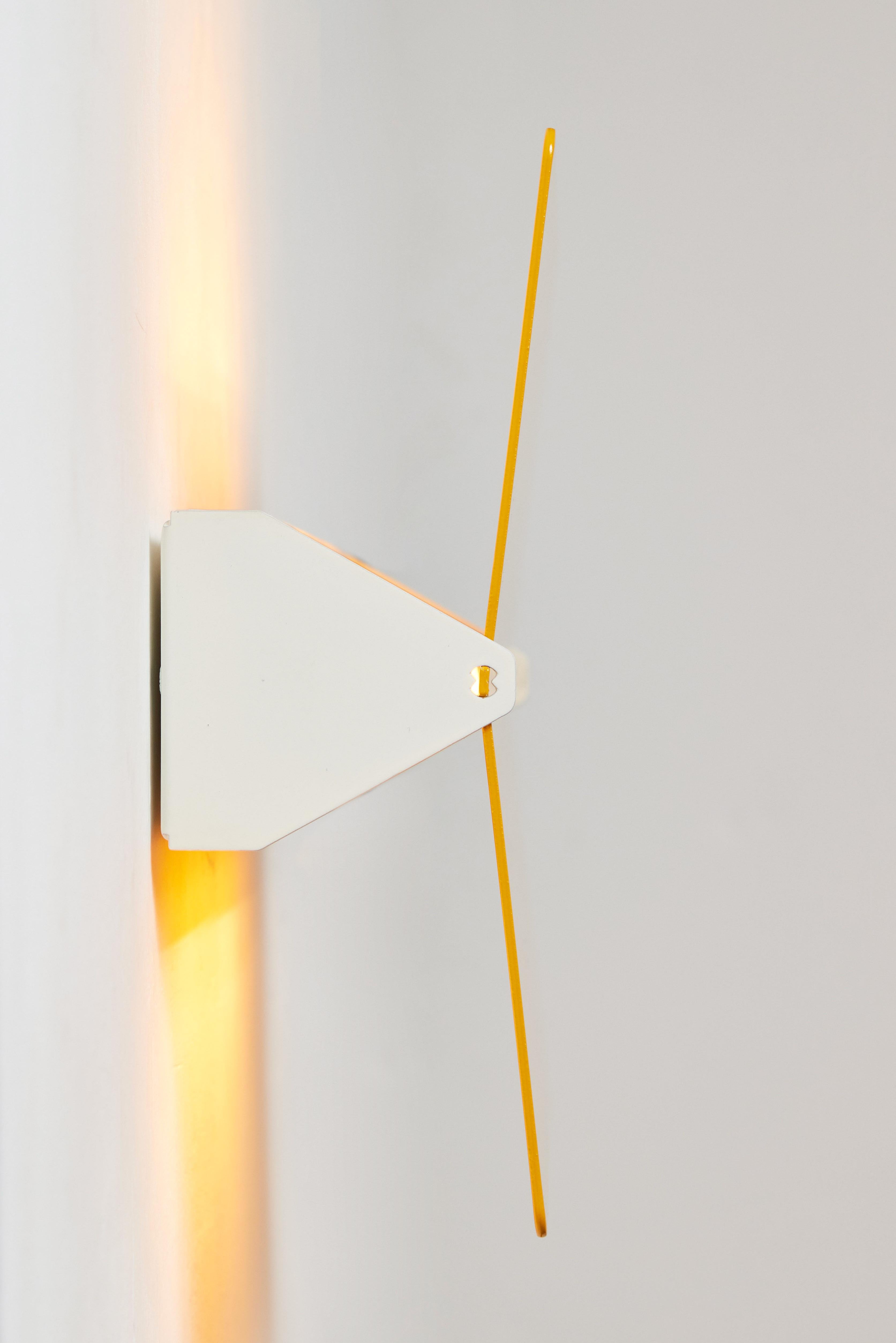 Mid-Century Modern Large Charlotte Perriand 'Applique À Volet Pivotant Plié' Wall Light in Yellow For Sale