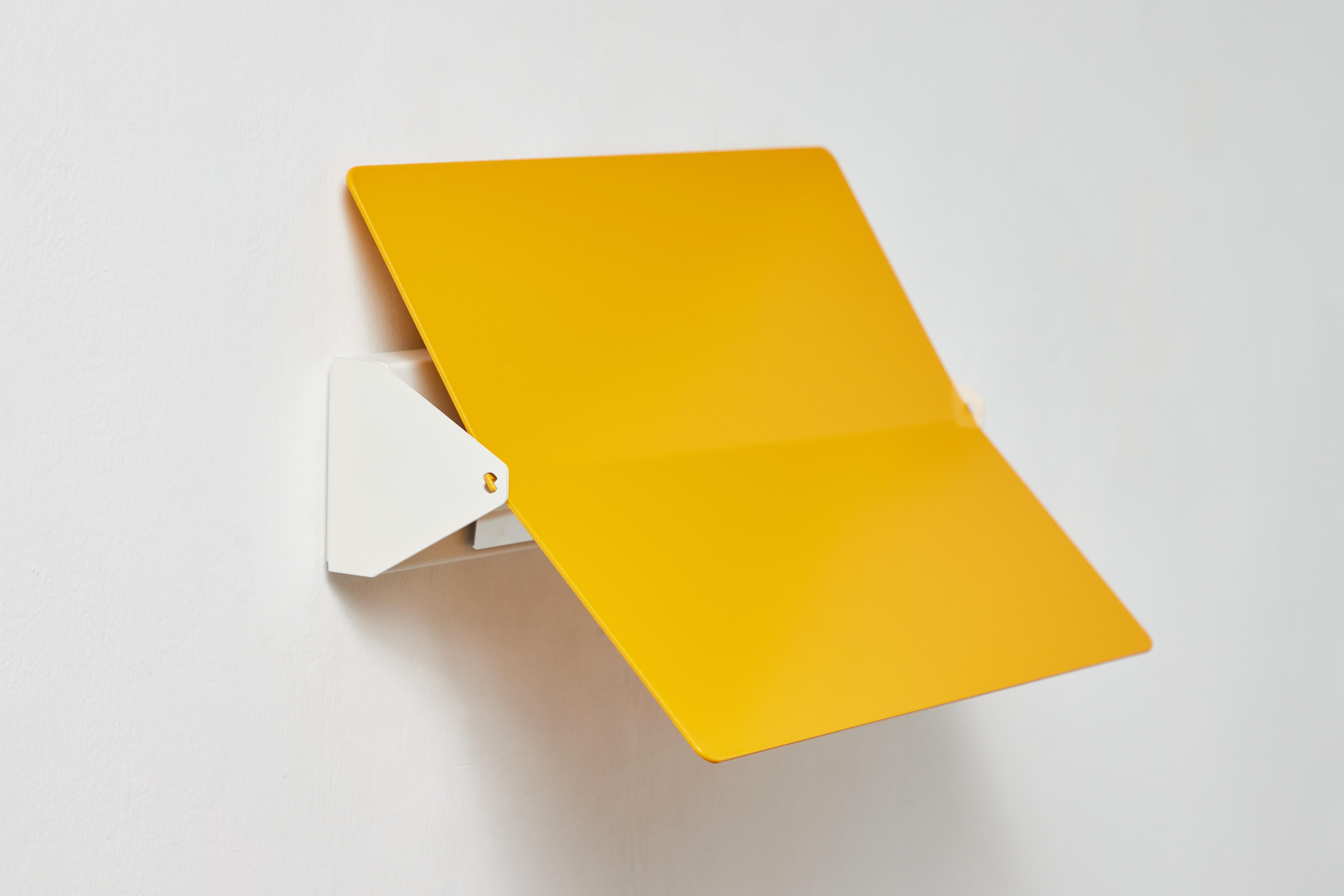 Contemporary Large Charlotte Perriand 'Applique À Volet Pivotant Plié' Wall Light in Yellow For Sale