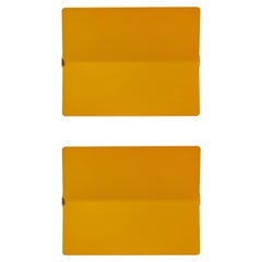 Large Charlotte Perriand 'Applique À Volet Pivotant Plié' Wall Light in Yellow