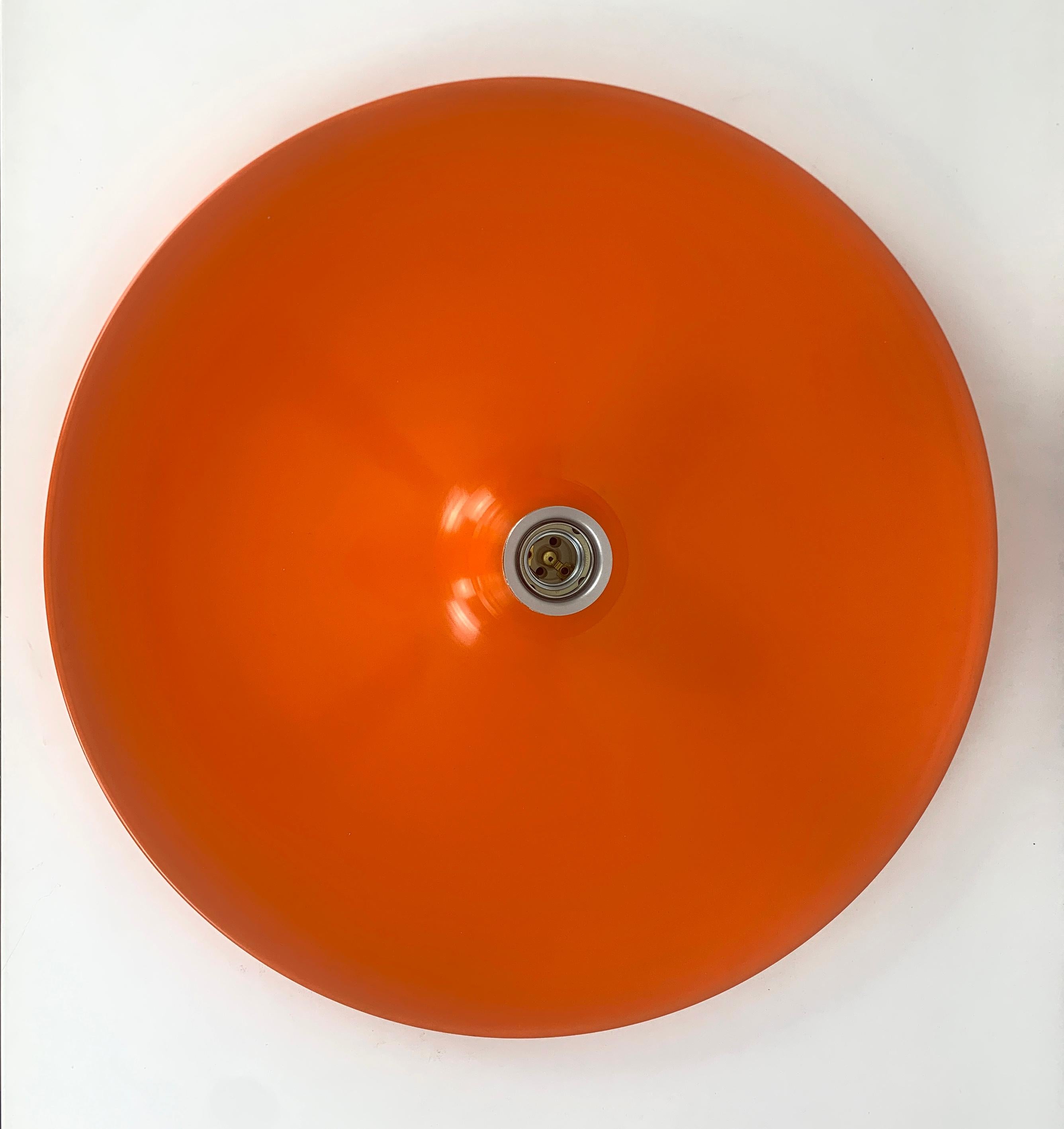 Large Charlotte Perriand Space Age Flush Sconce Disc Wall Light, Germany, 1960s For Sale 6