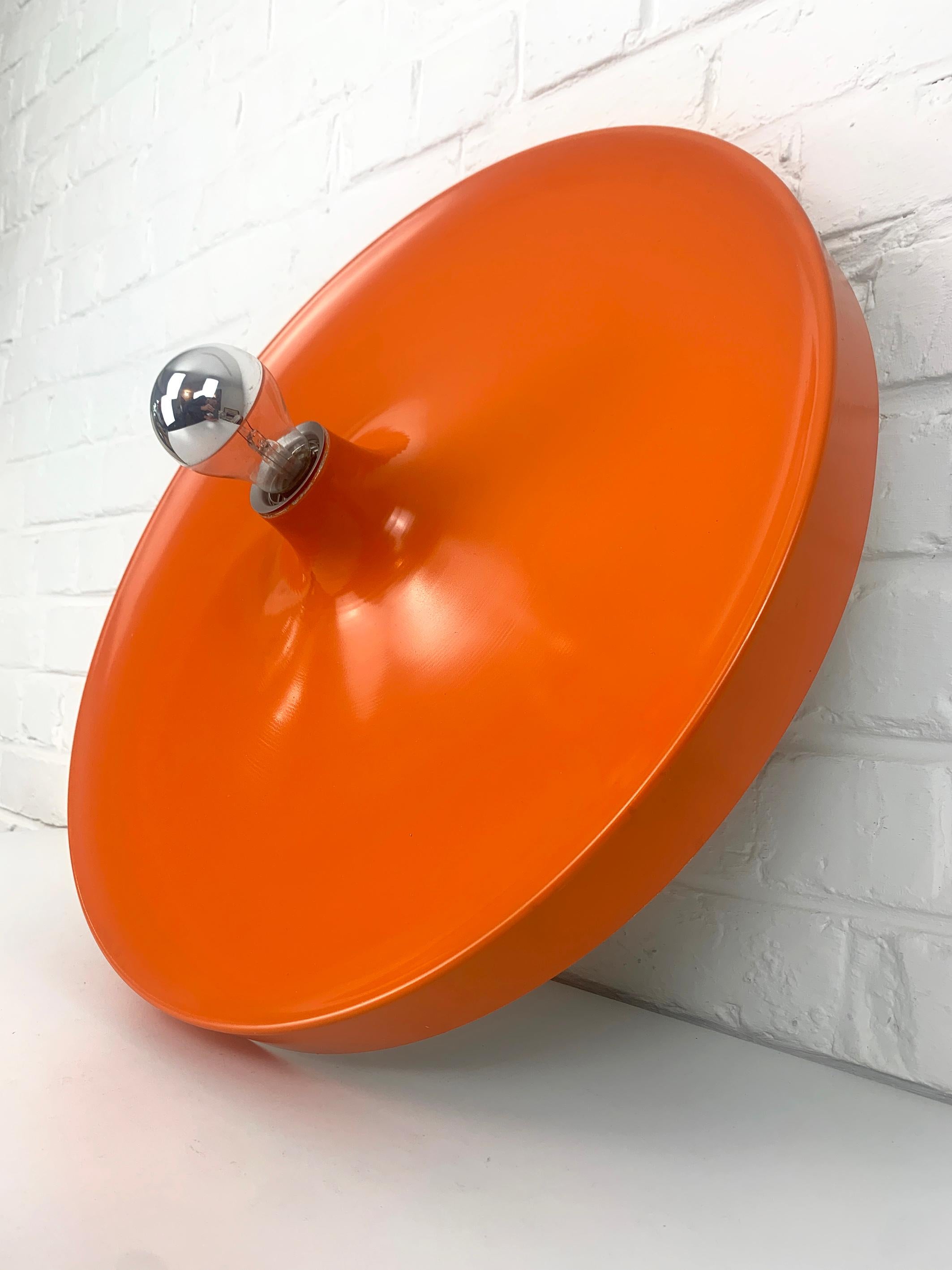 Aluminum Large Charlotte Perriand Space Age Flush Sconce Disc Wall Light, Germany, 1960s For Sale