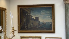 Large, Charming 18th Century Naive Painting of Venice