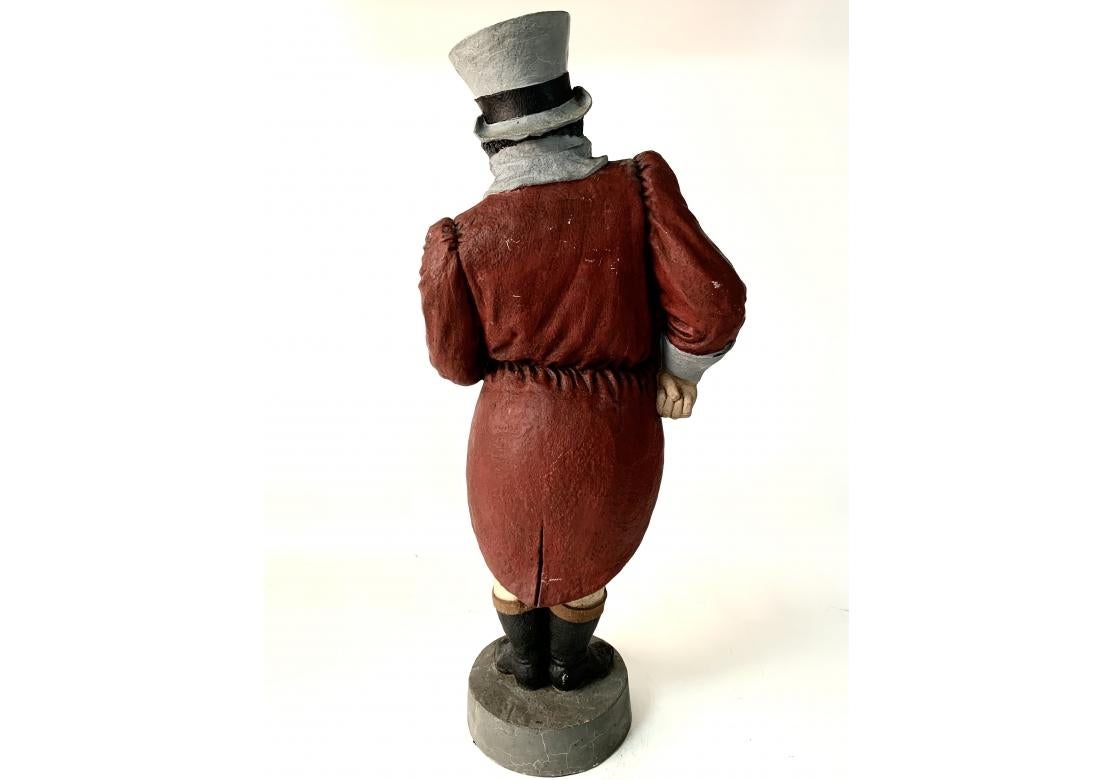 Große charmante dekorative Figur im Charles Dickens-Stil im Angebot 2