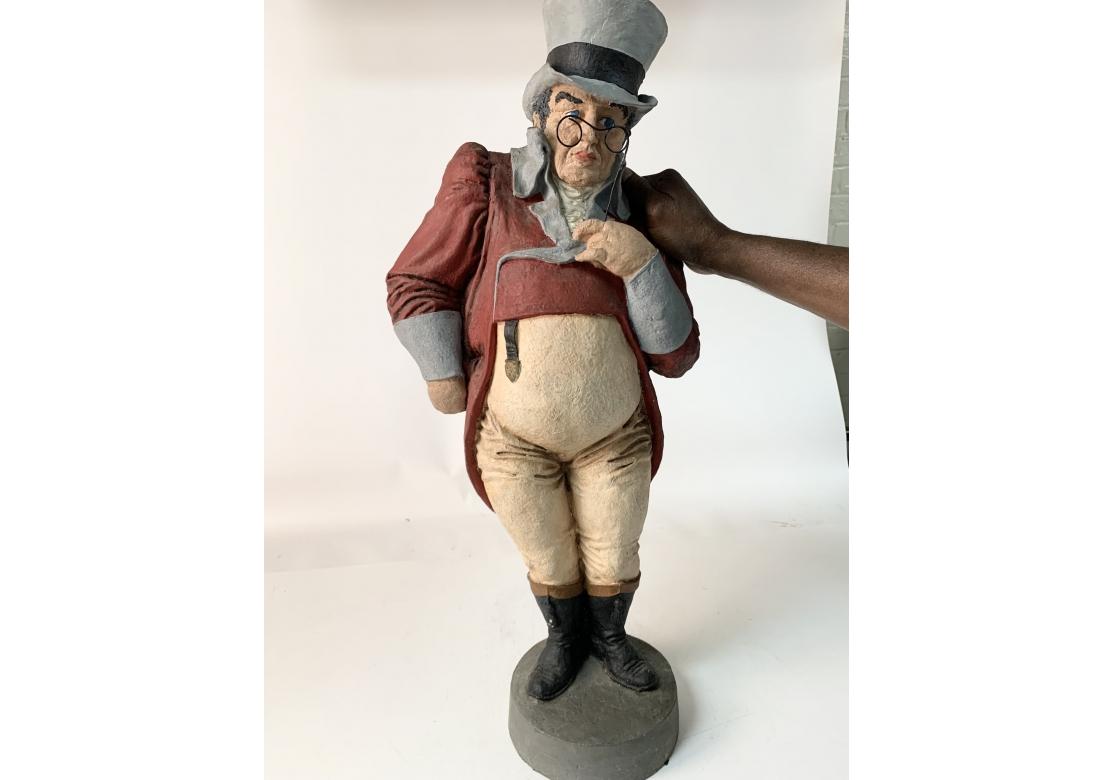 Victorian Large Charming Charles Dickens Style Decorative Figure For Sale