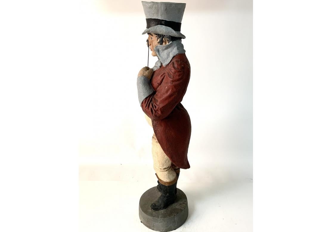 Hand-Painted Large Charming Charles Dickens Style Decorative Figure For Sale