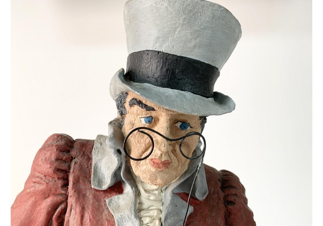 Large Charming Charles Dickens Style Decorative Figure In Good Condition For Sale In Bridgeport, CT
