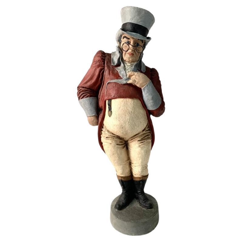 Large Charming Charles Dickens Style Decorative Figure For Sale