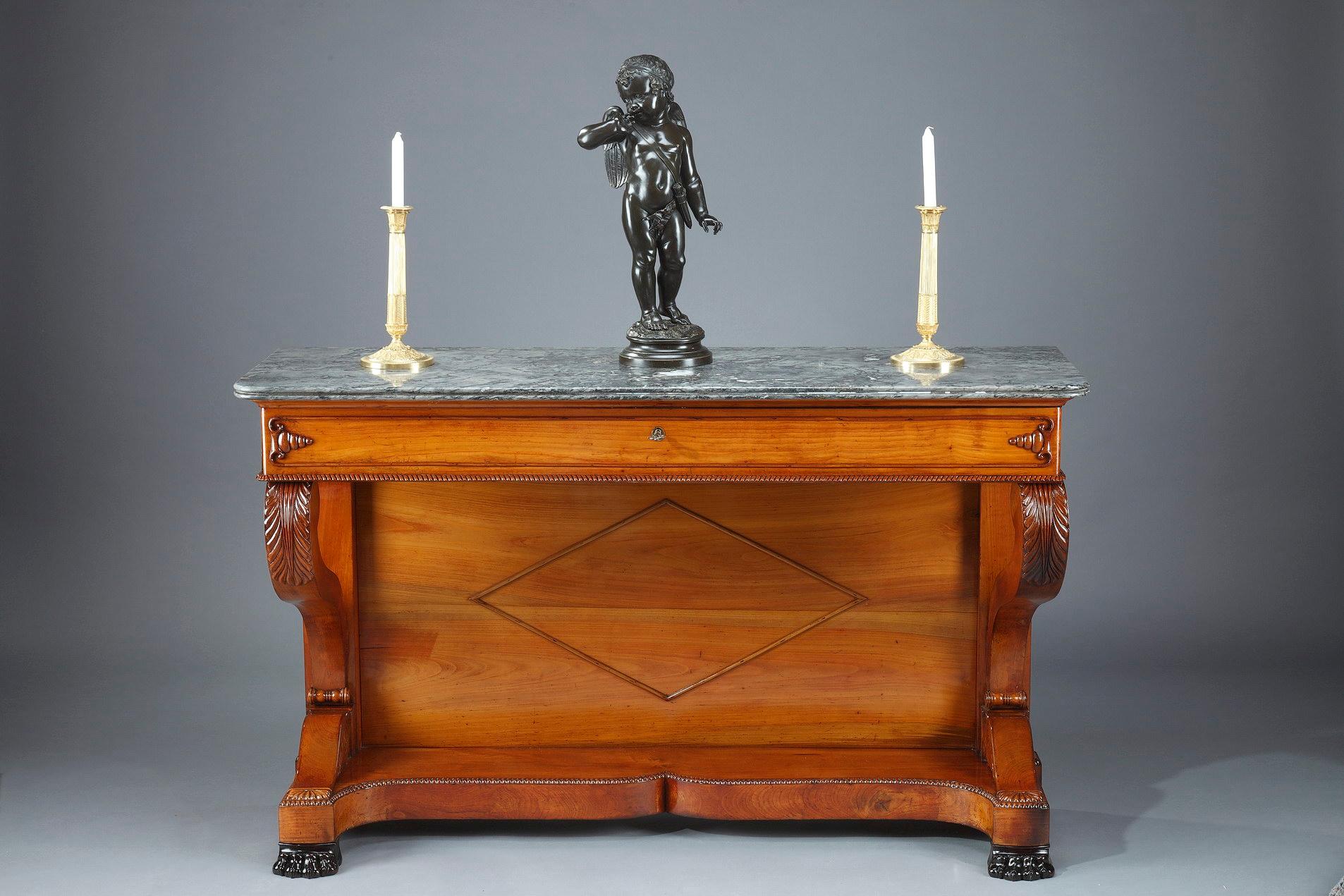 Large Cherry Wood Console, 19th Century For Sale 13