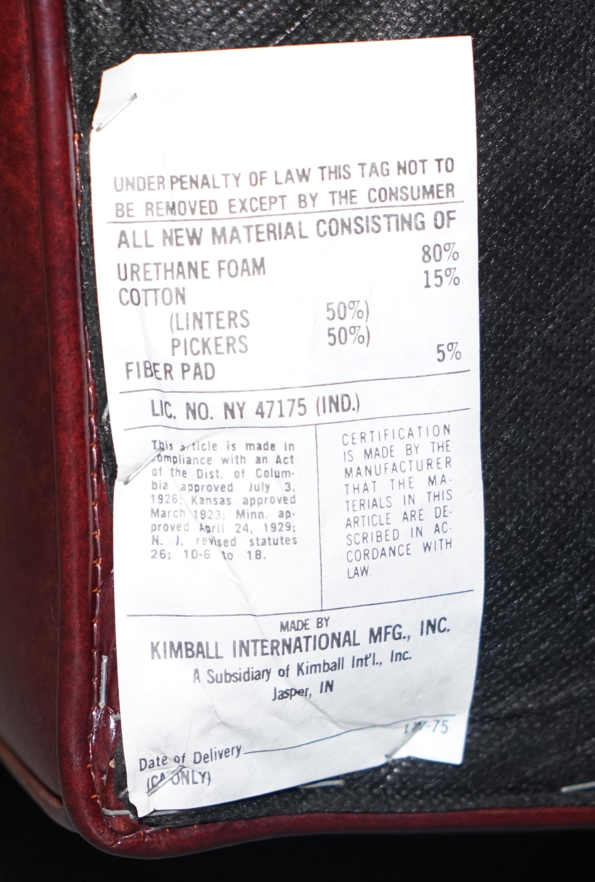 Large Chesterfield Oxblood Leather Wing Back Directors Captains Office Chair 11