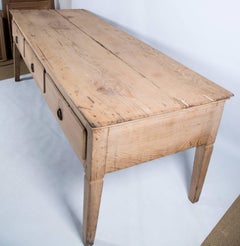 Large Chestnut Wood Table, Possibly from Portugal, Mid-18th Century