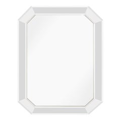 Large Chic 8 Sided Mirror with Bevelled Panels, 1960s
