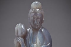 Large Chinese Agate Figure of Kuan Yin, circa 1890