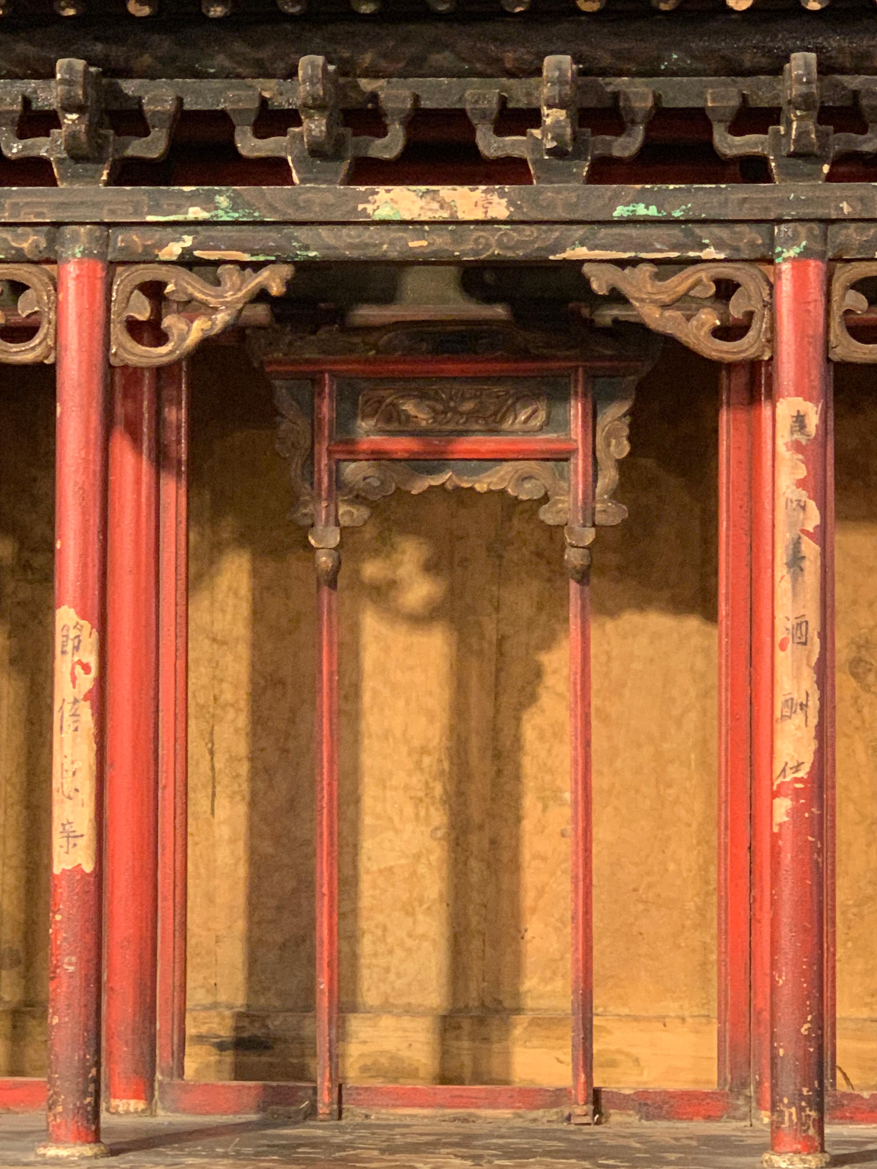 Large Chinese Ancestral Hall Architectural Model, Qing Dynasty, 18th Century 1