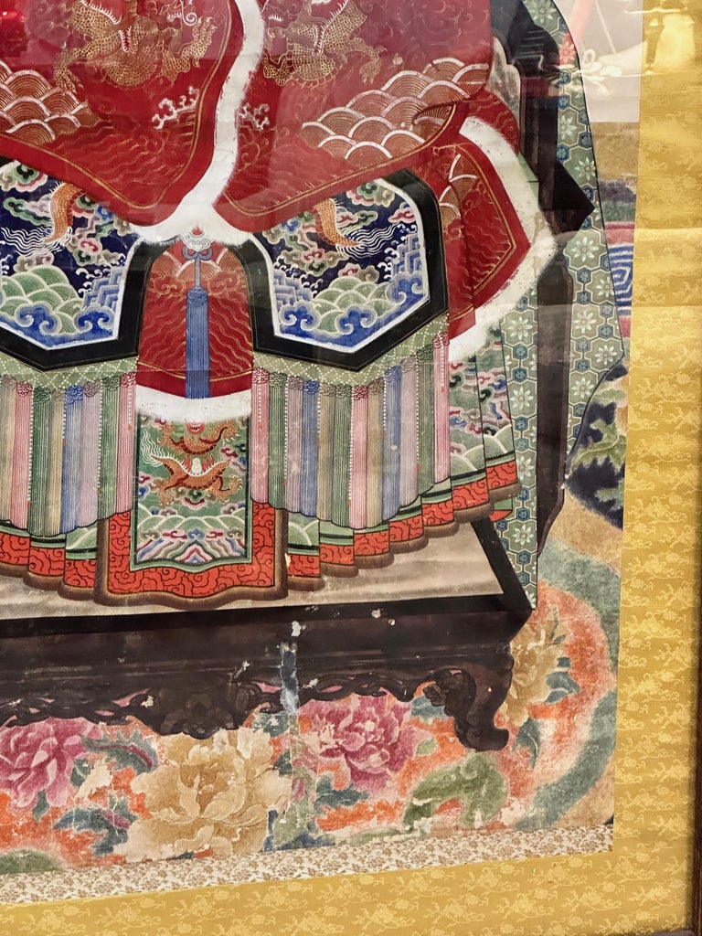 Large Chinese Ancestral Portrait In Good Condition For Sale In Kilmarnock, VA