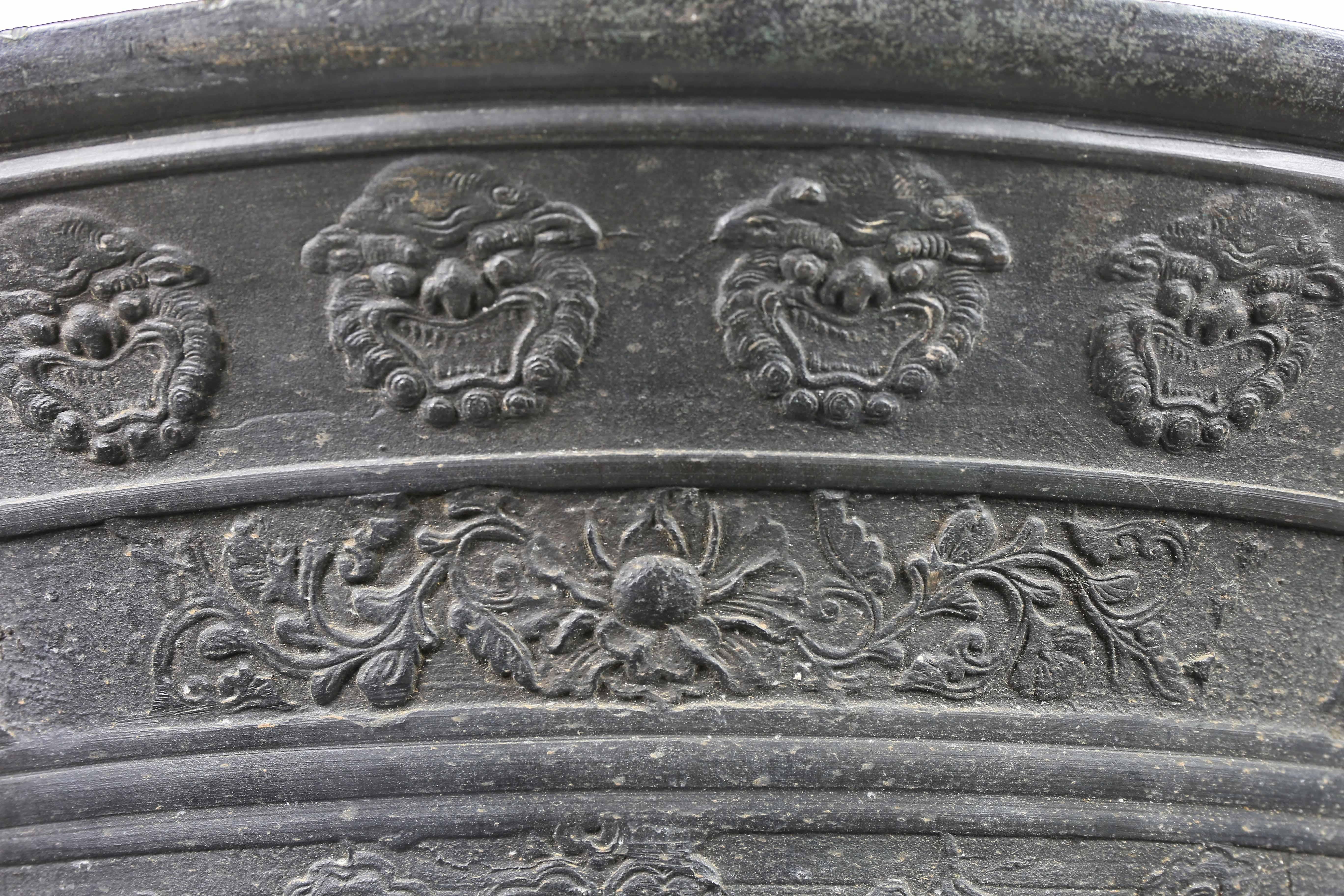 Asian Large Chinese Bronze Bowl